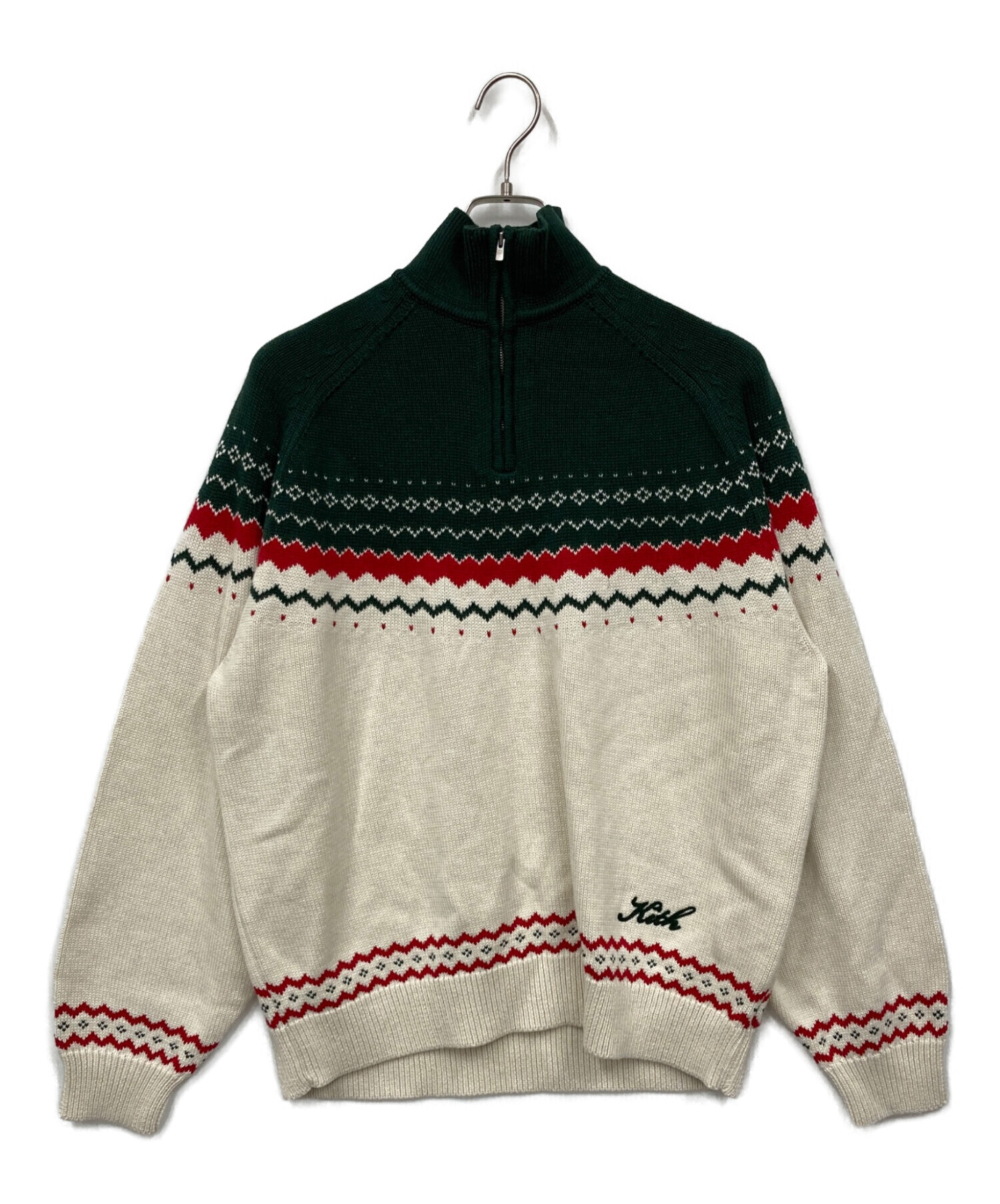 中古・古着通販】KITH (キス) ジップニット グリーン サイズ:L