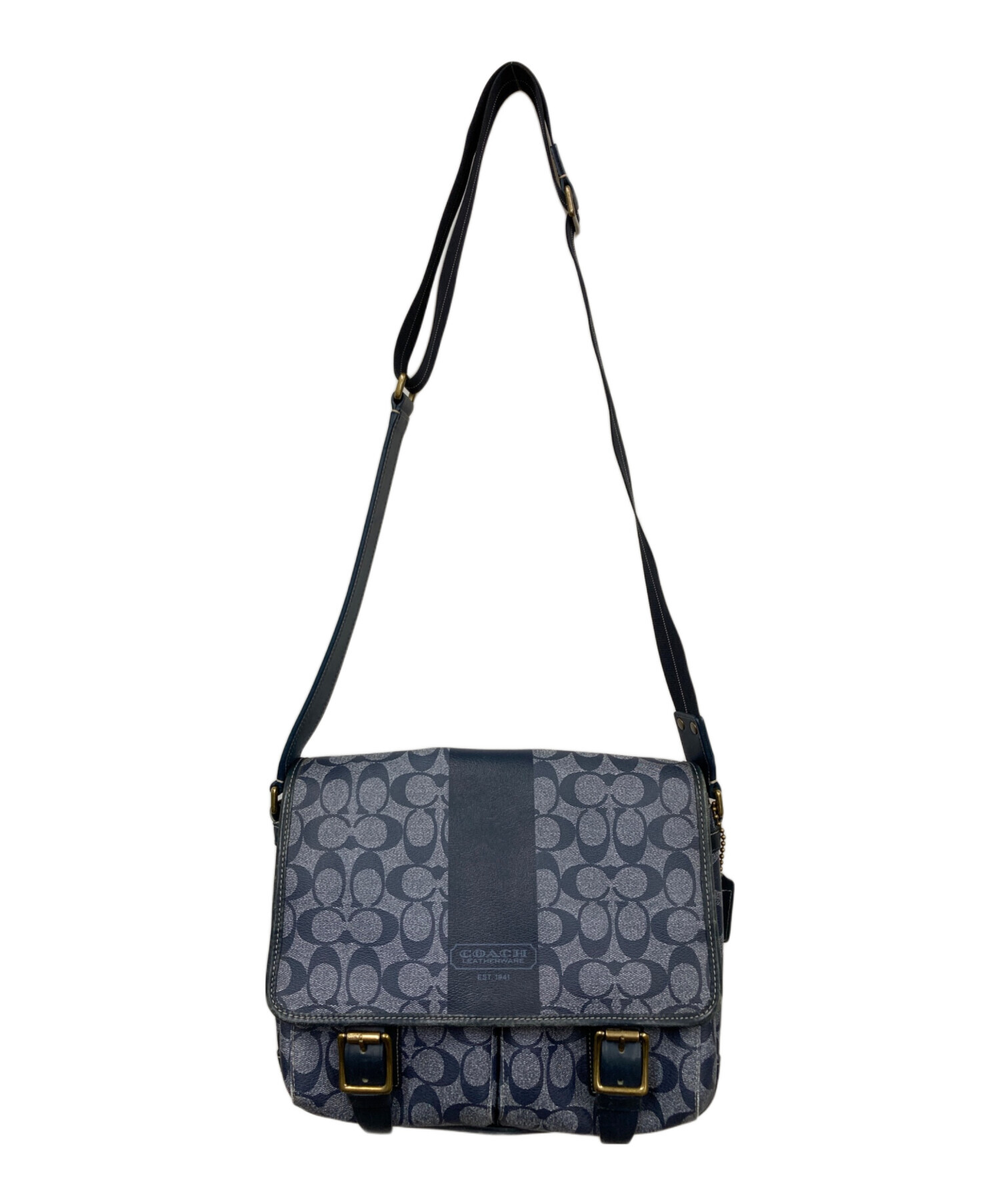 中古・古着通販】COACH (コーチ) ショルダーバッグ スカイブルー