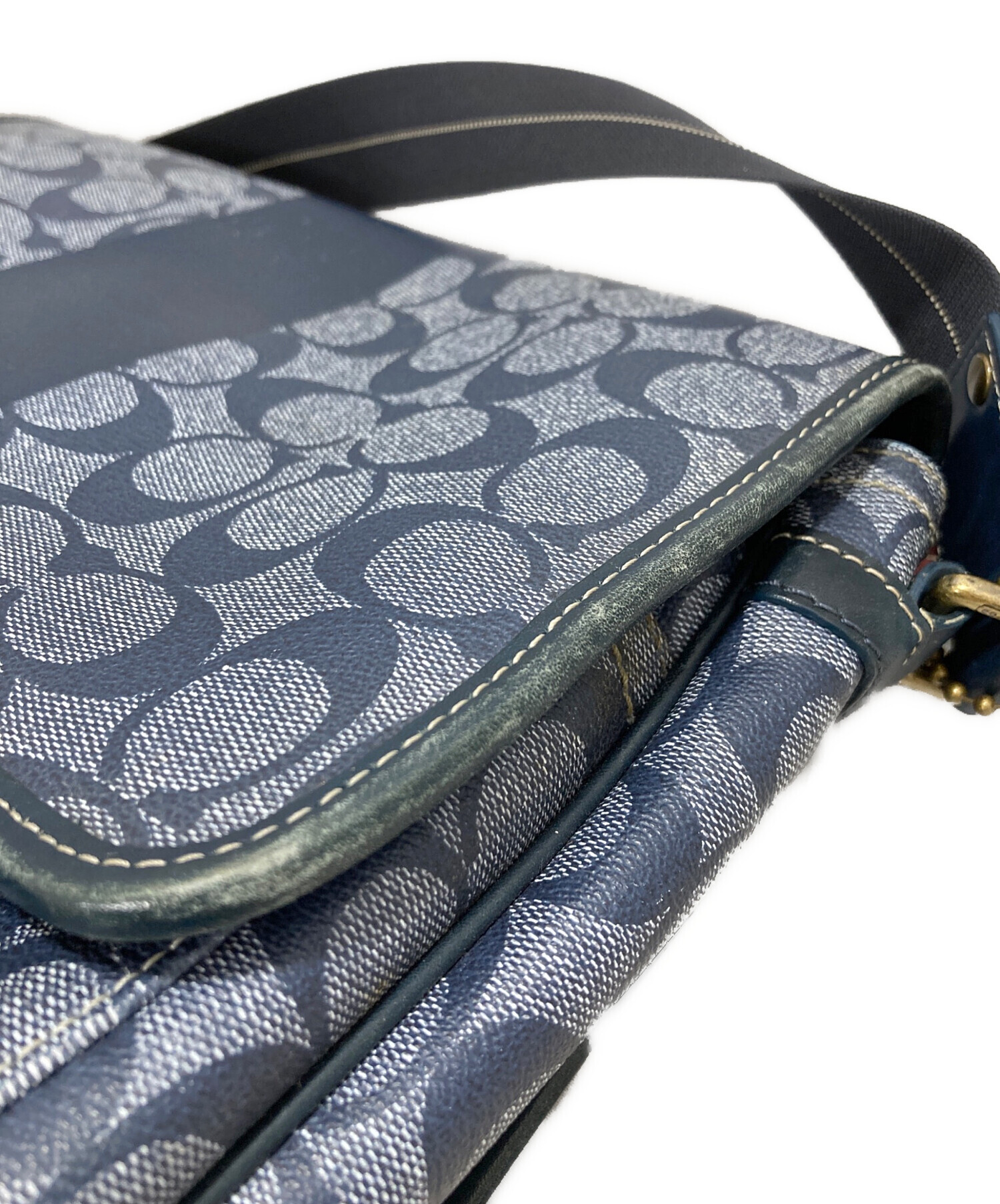中古・古着通販】COACH (コーチ) ショルダーバッグ スカイブルー