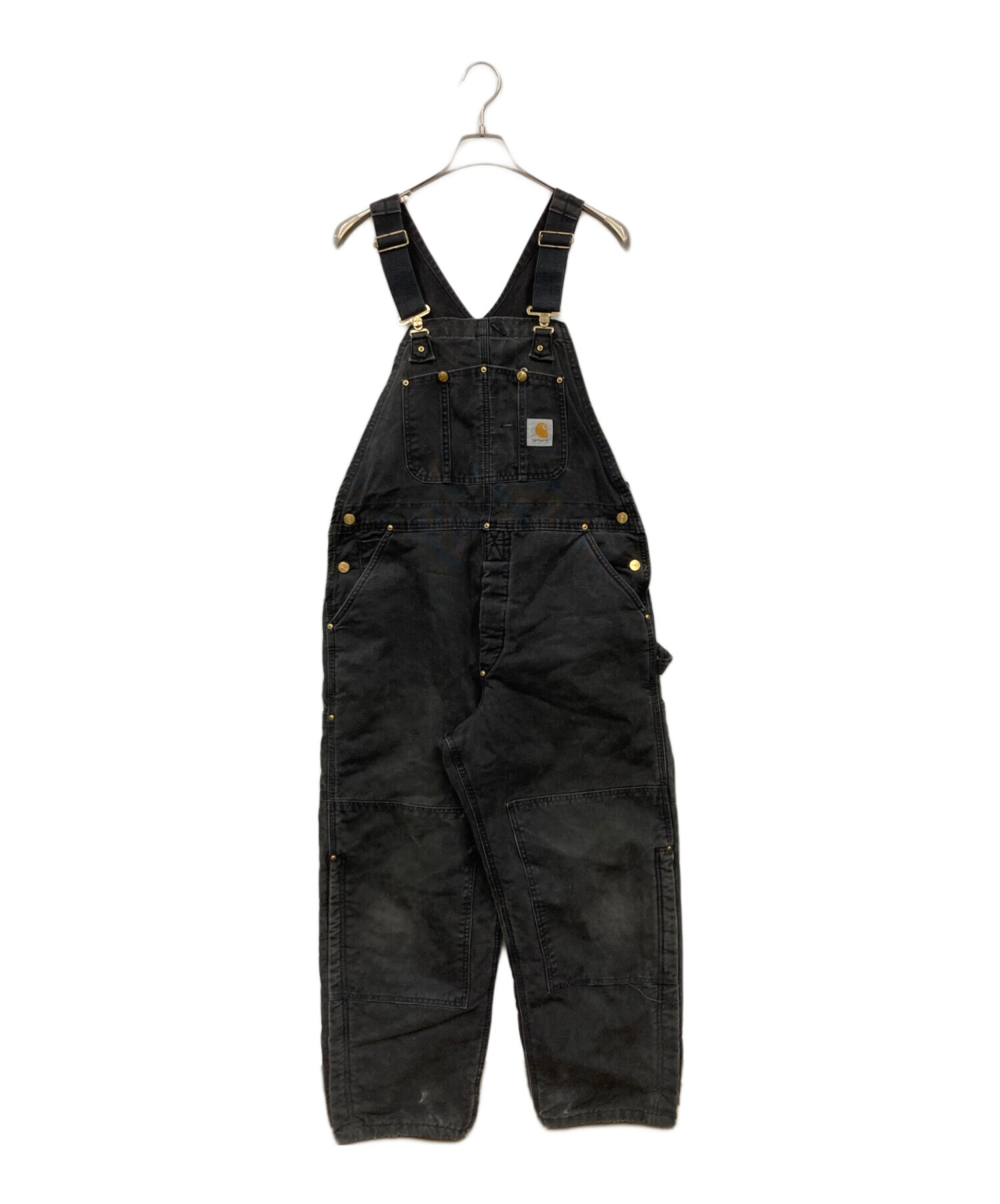 carhartt BLACKオーバーオール　ダブルニー仕様　W38Ｌ30 中古・古着通販】CarHartt (カーハート) ダブルニーオーバーオール