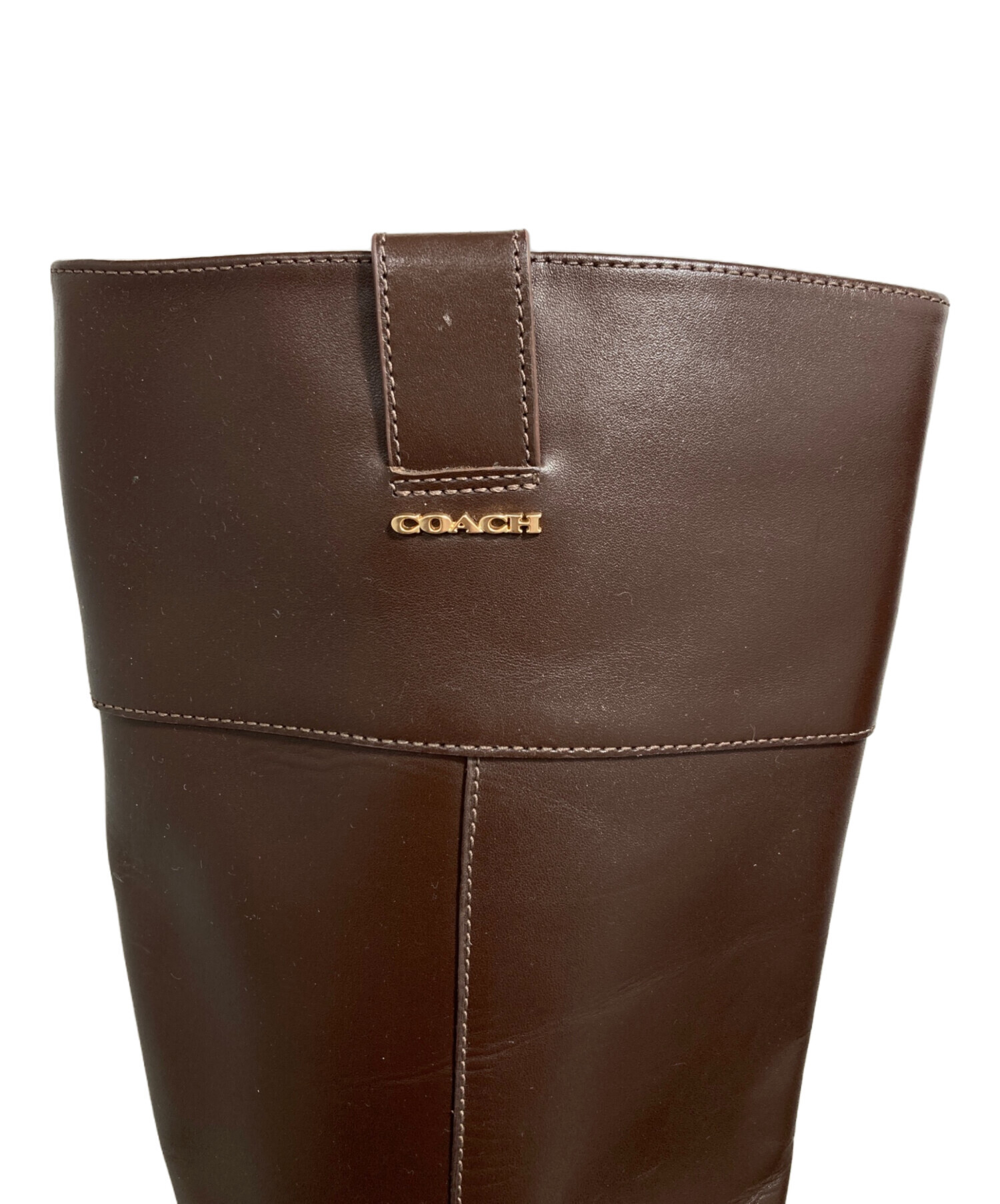 中古・古着通販】COACH (コーチ) ブロック ヒール トール ブーツ
