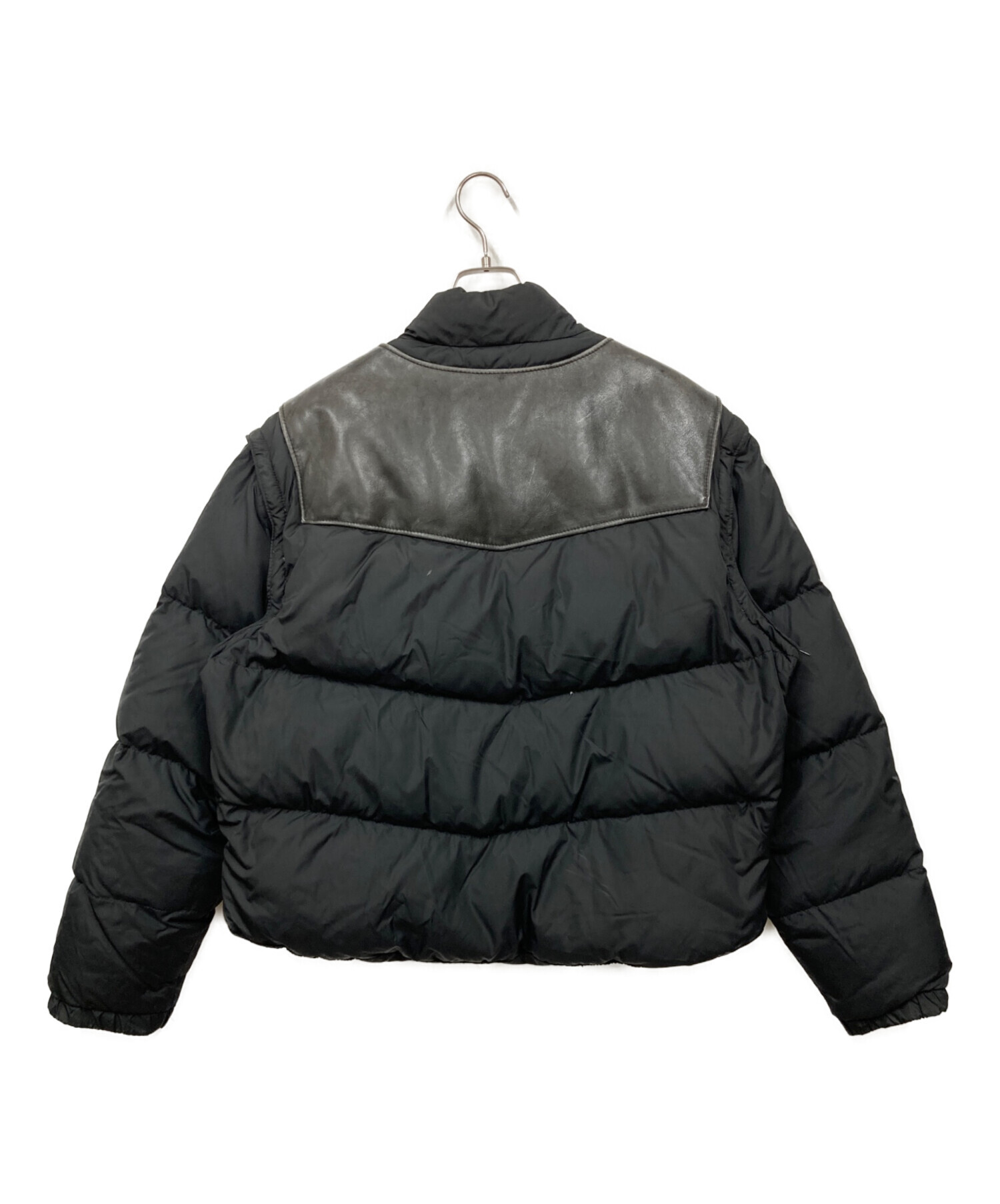 中古・古着通販】Schott (ショット) レザー切替ダウンジャケット