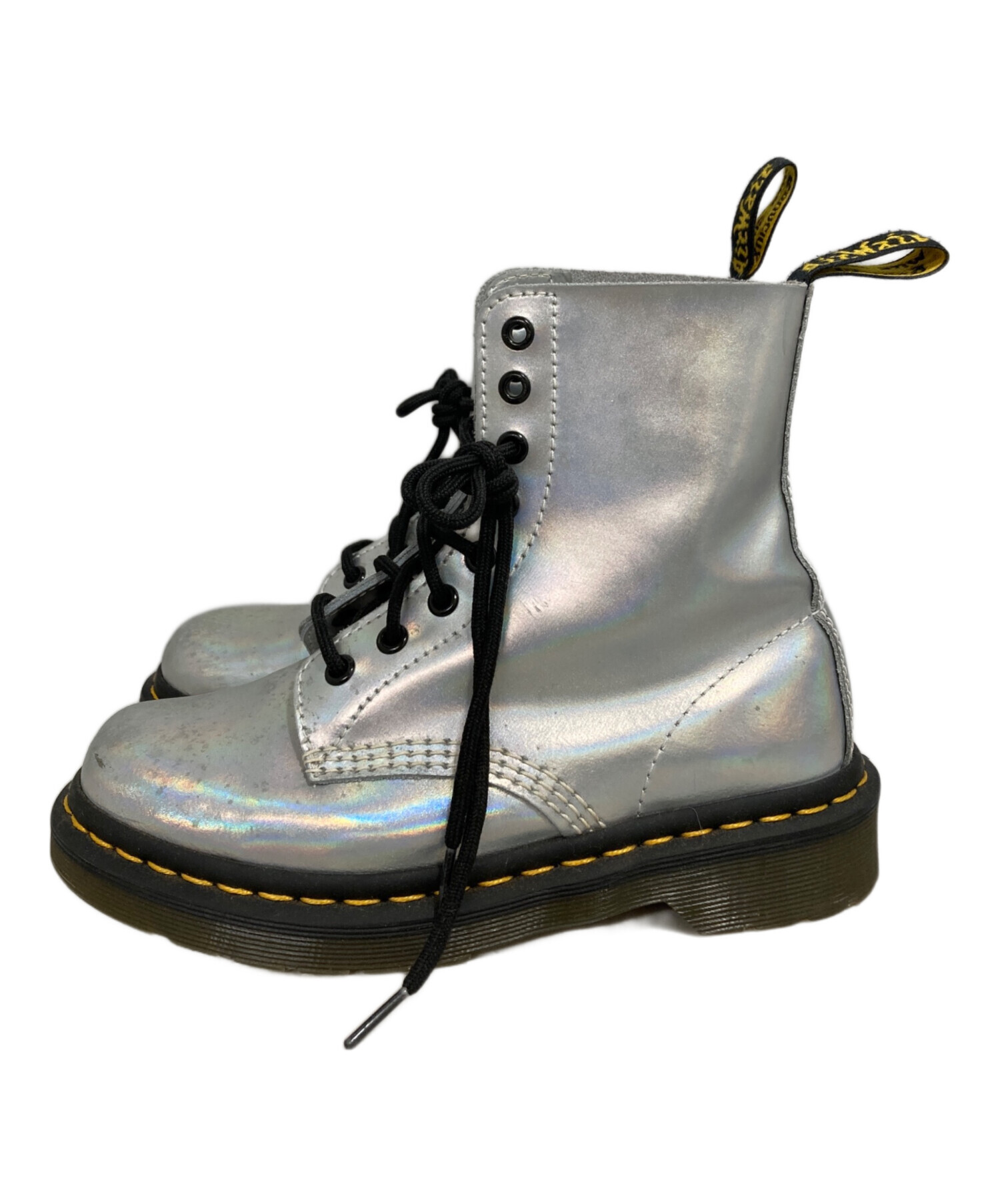 Dr.Martens/ドクターマーチン ブラアクワッド シルバーUK4 中古・古着通販】Dr.Martens (ドクターマーチン) ブーツ グレー サイズ