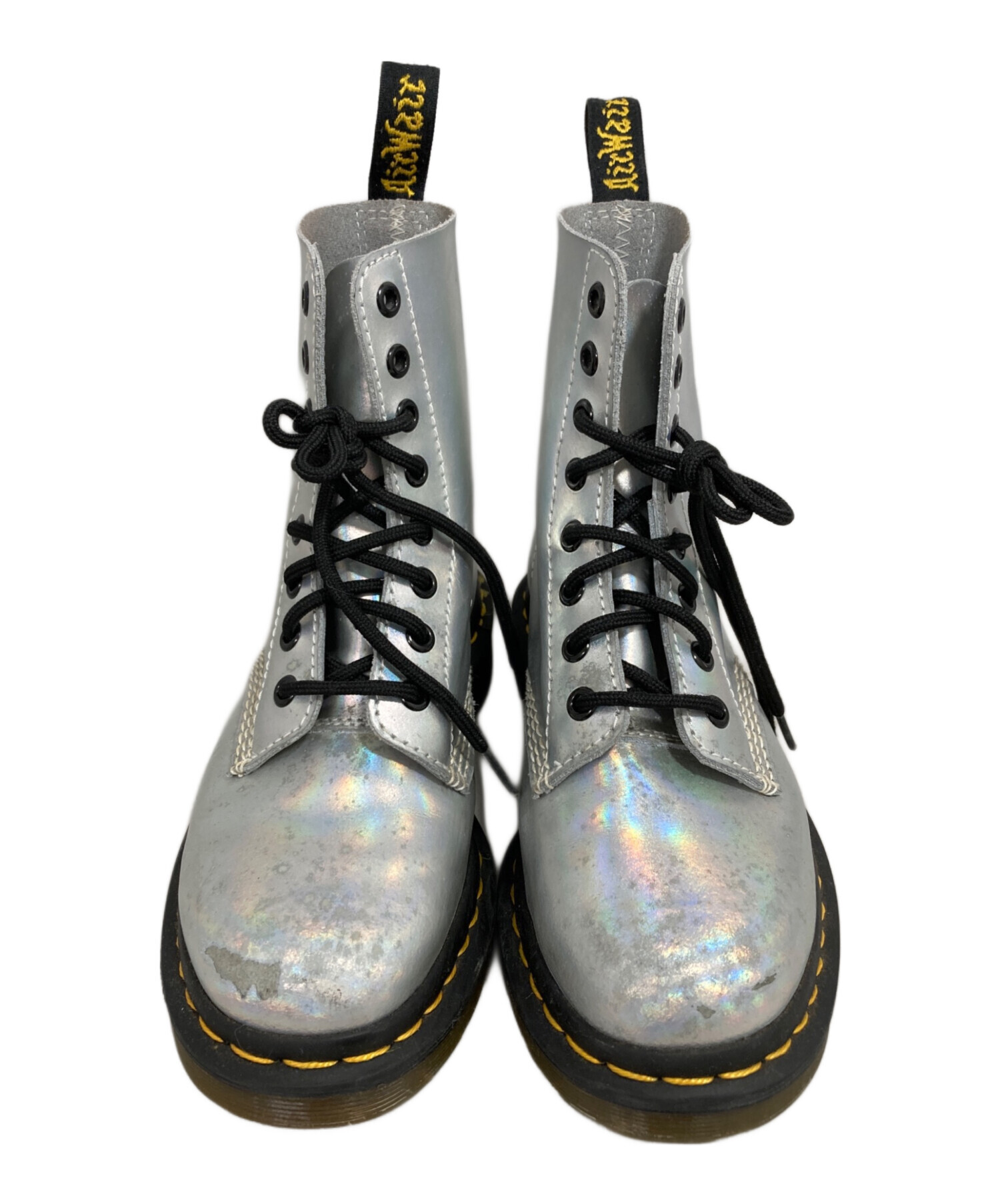 Dr.Martens/ドクターマーチン ブラアクワッド シルバーUK4 中古・古着通販】Dr.Martens (ドクターマーチン) ブーツ グレー サイズ