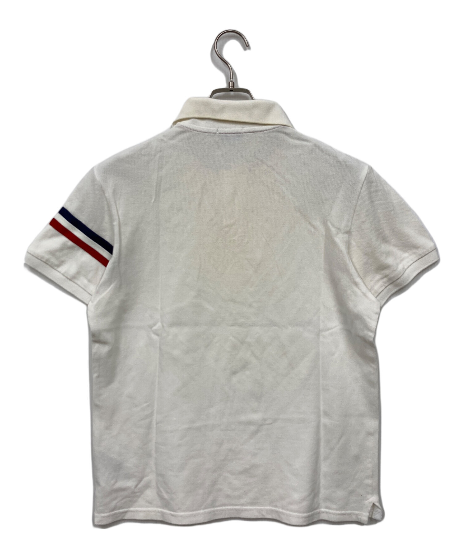 【値下げ中】MONCLER ホワイト ポロシャツ M 古着 中古・古着通販】MONCLER (モンクレール) ポロシャツ ホワイト サイズ