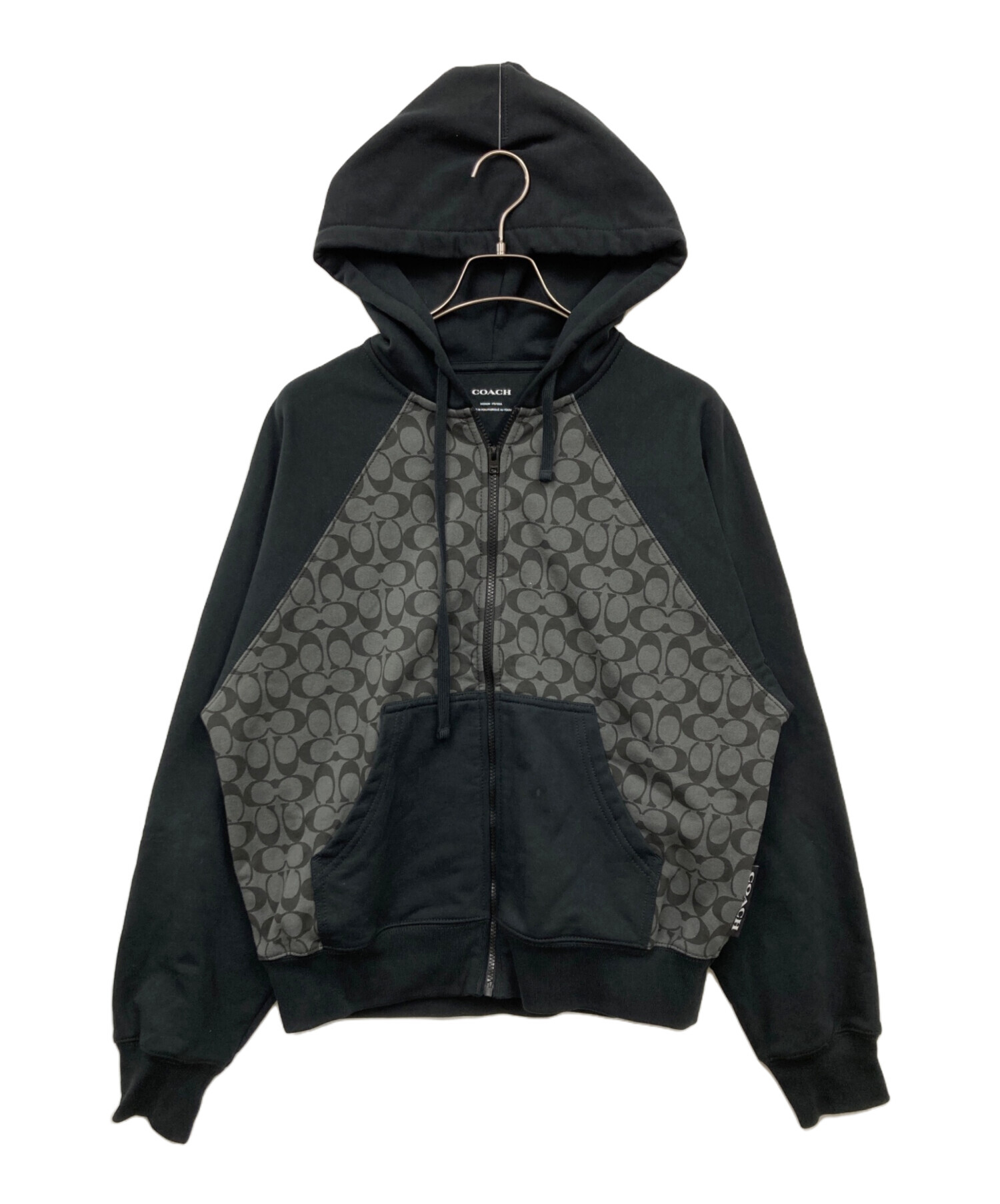 中古・古着通販】COACH (コーチ) パーカー ブラック サイズ:M 
