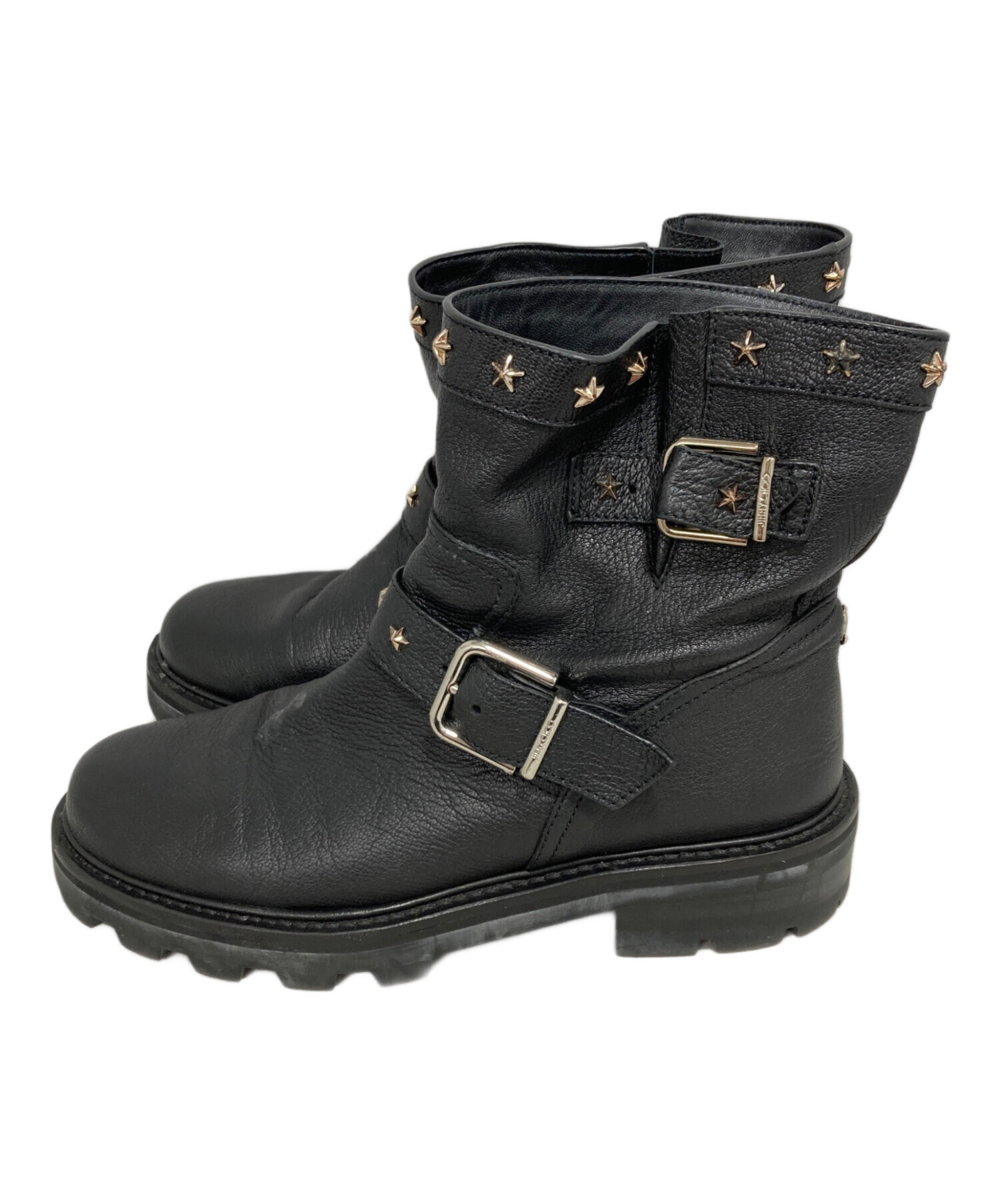 中古・古着通販】JIMMY CHOO (ジミーチュウ) スタッズエンジニアブーツ