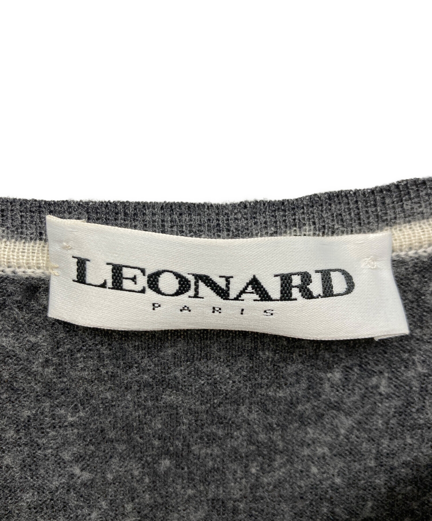中古・古着通販】LEONARD (レオナール) 総柄カーディガン ブラック