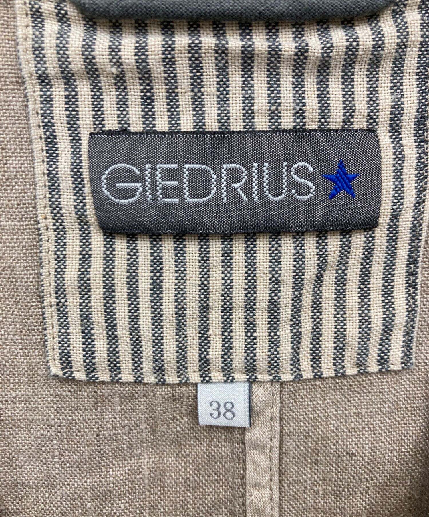 中古・古着通販】GIEDRIUS (ギェドリュス) リネンワンピース ベージュ