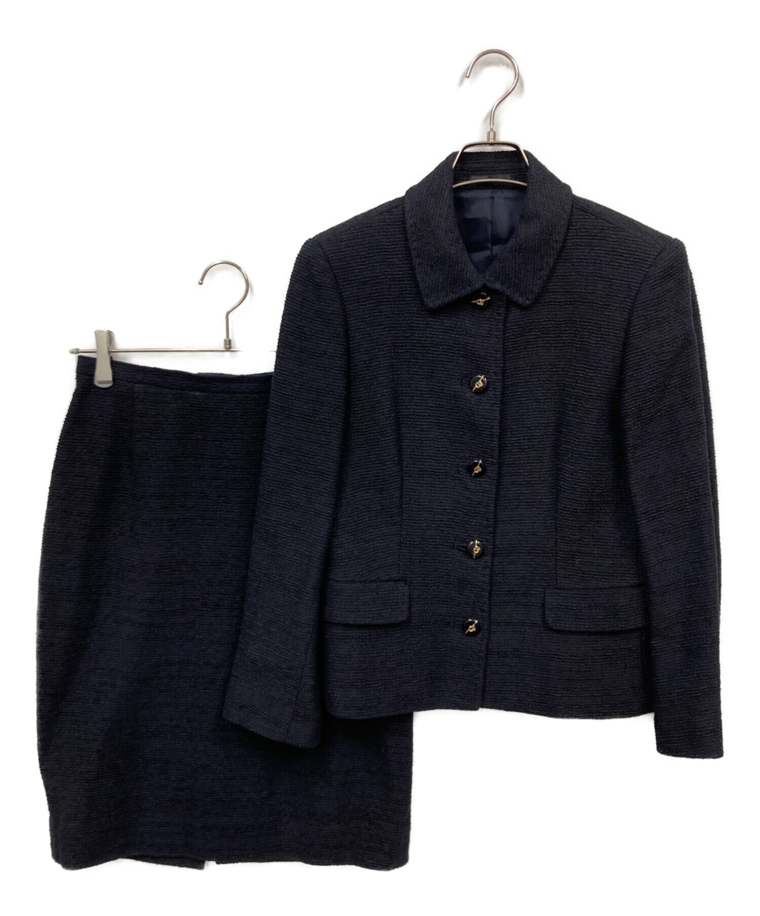 バーバリー ロンドン　スーツ セットアップ　ネイビー　毛100 13BR 中古・古着通販】BURBERRY LONDON (バーバリーロンドン) セットアップ
