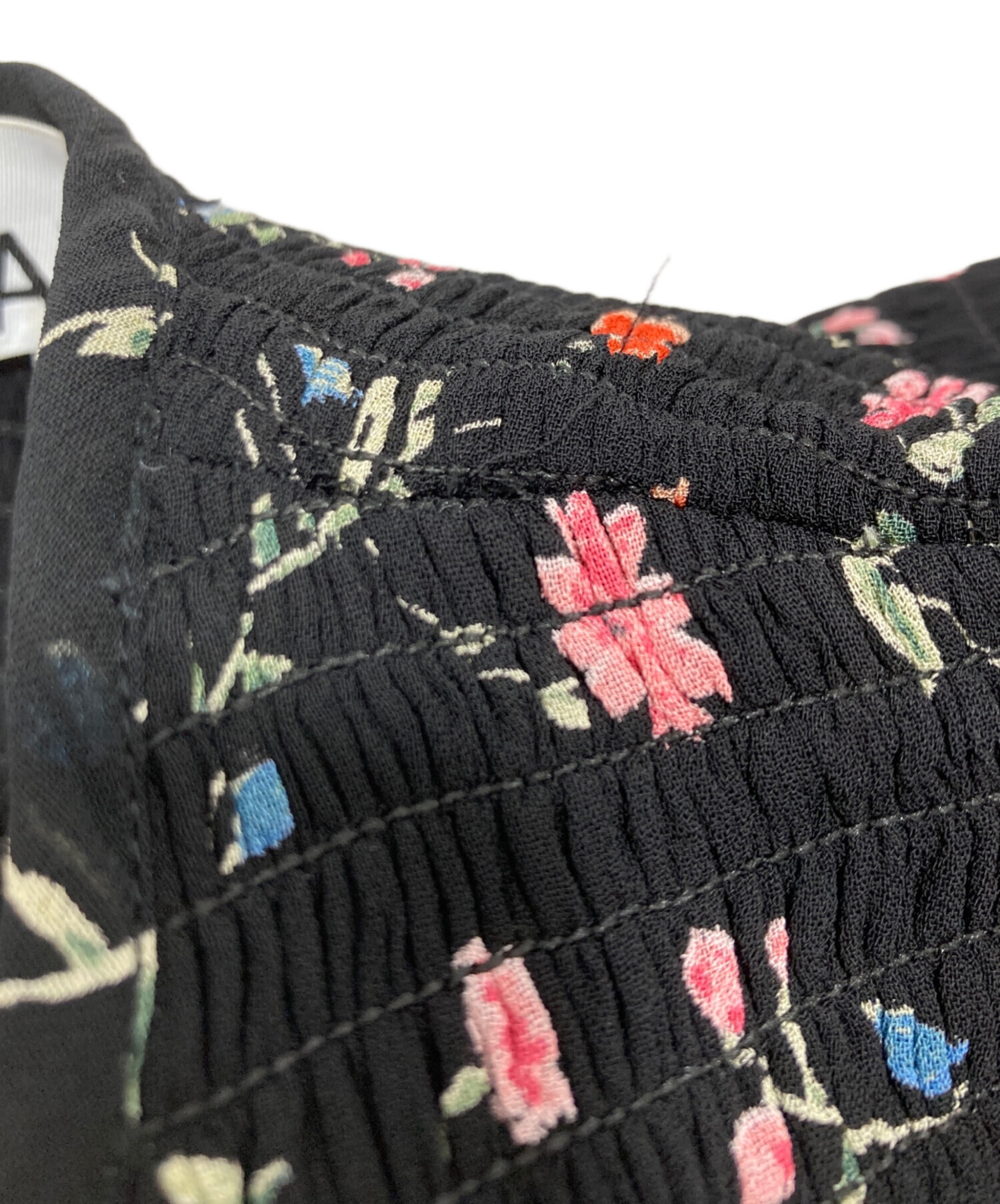中古・古着通販】Ganni (ガニー) 花柄ブラウス ブラック サイズ:34
