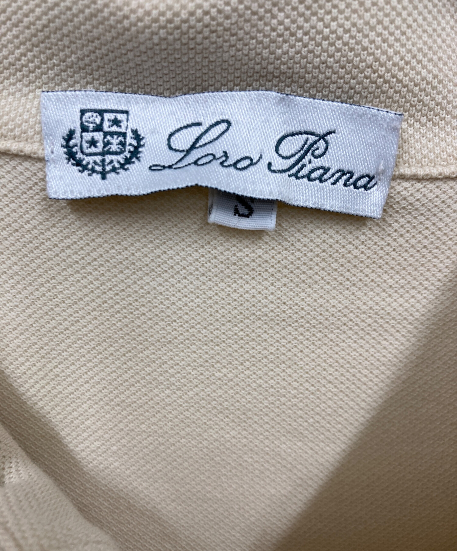 中古・古着通販】LORO PIANA (ロロピアーナ) ポロシャツ ベージュ