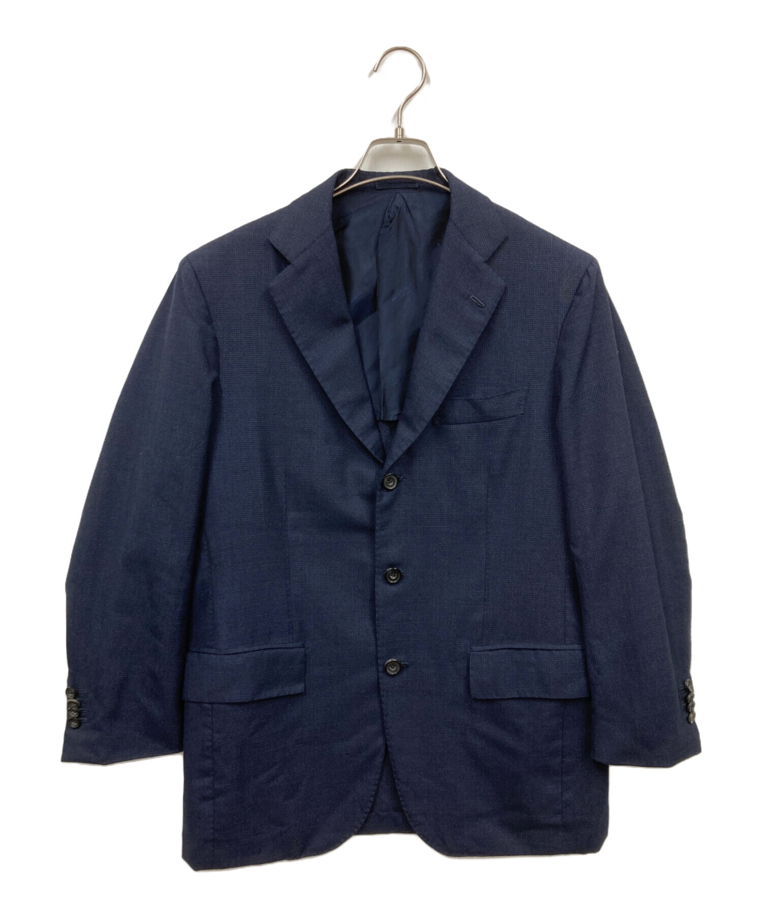 Kiton テーラードジャケット ネイビー コットン100 中古・古着通販】Kiton (キートン) テーラードジャケット ネイビー