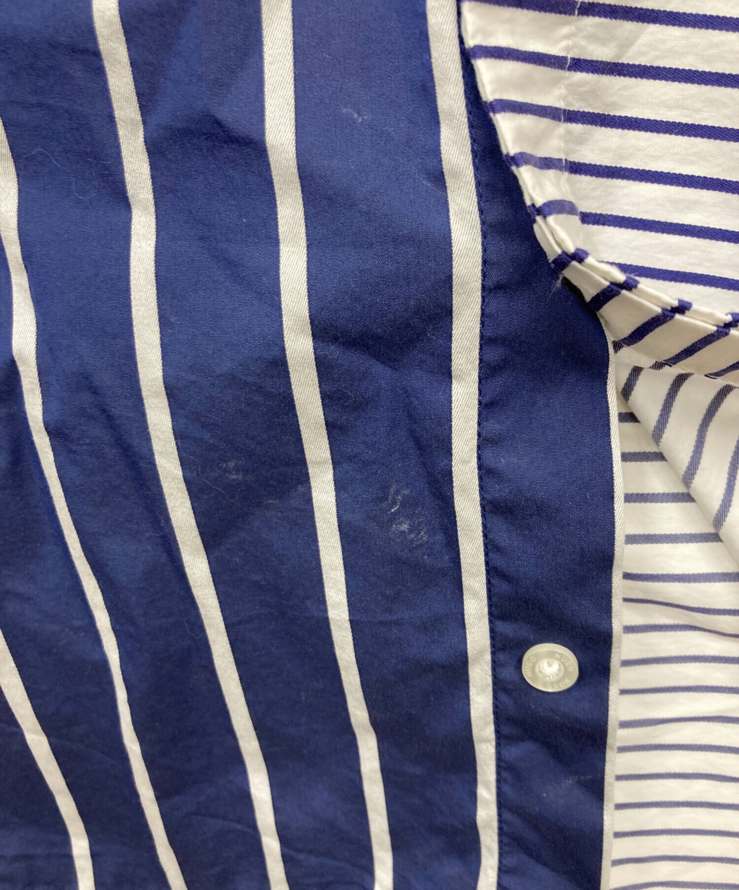 中古・古着通販】HUGO BOSS (ヒューゴ ボス) デザインシャツ ブルー