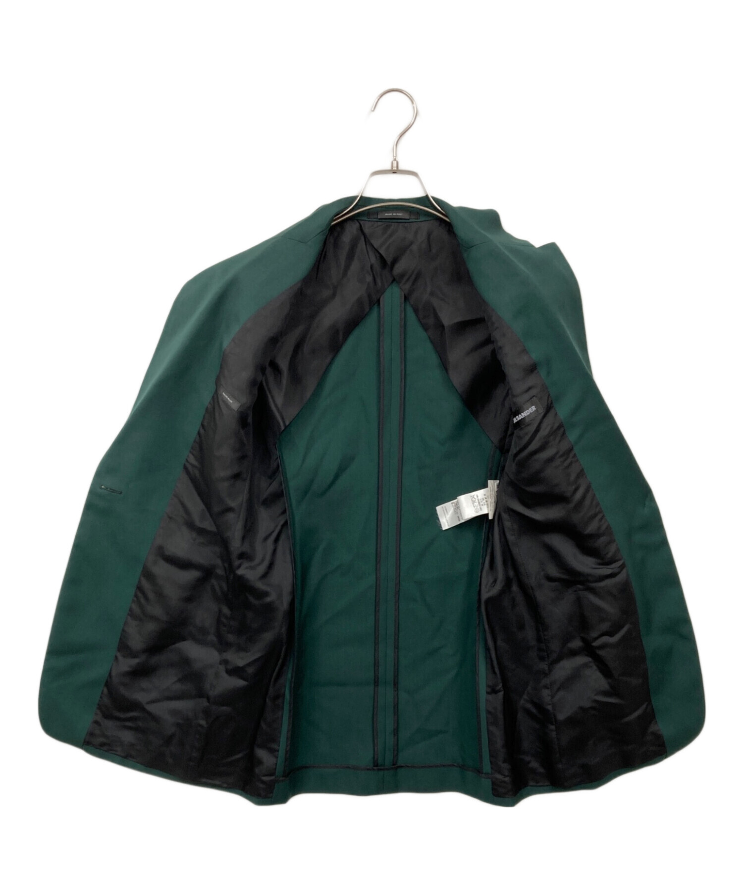 JIL SANDER【S】イタリア製 カシミヤ テーラード ジャケット グリーン 中古・古着通販】JIL SANDER (ジルサンダー) テーラードジャケット