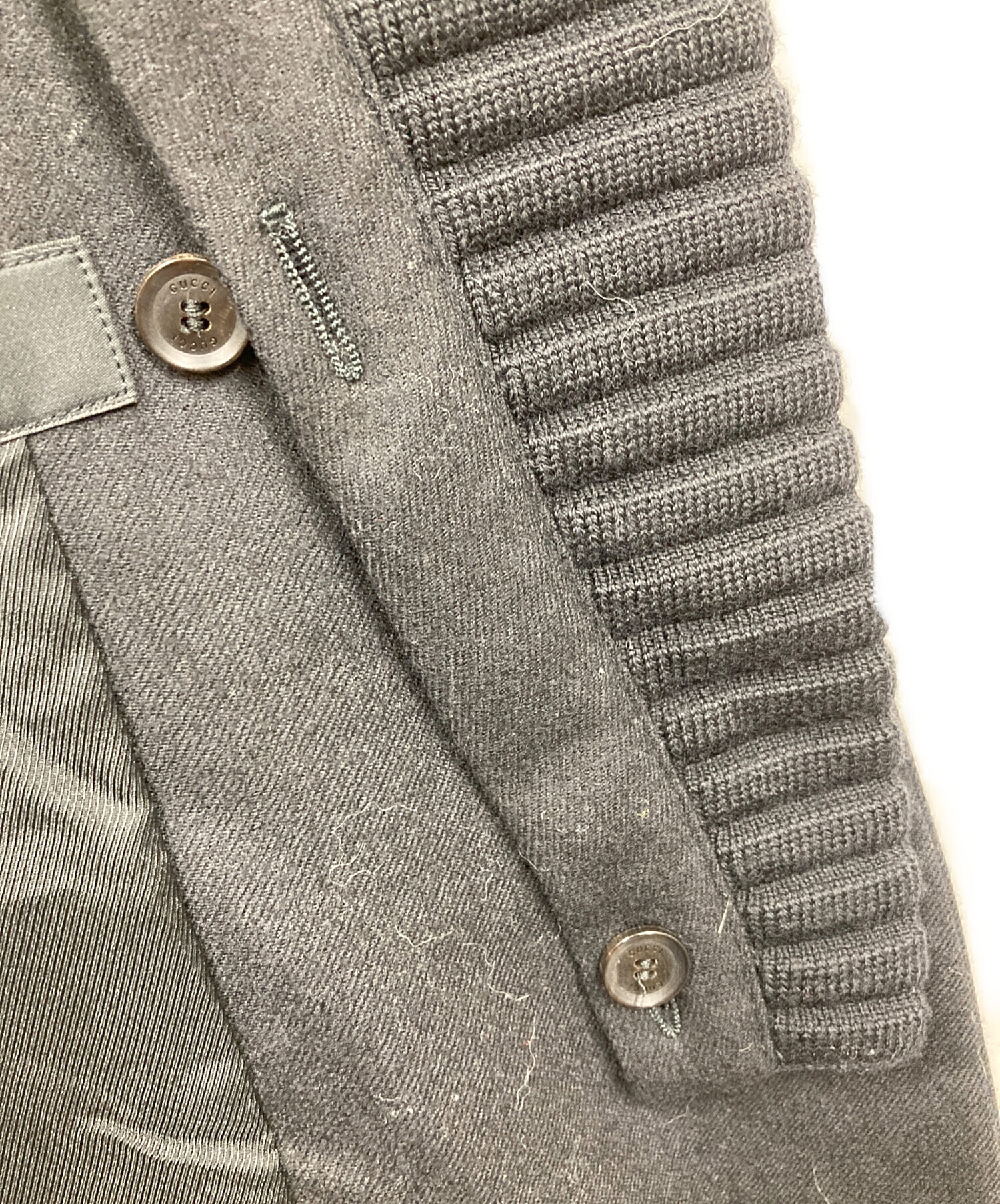 中古・古着通販】GUCCI (グッチ) ジャケット ブラック サイズ:40 