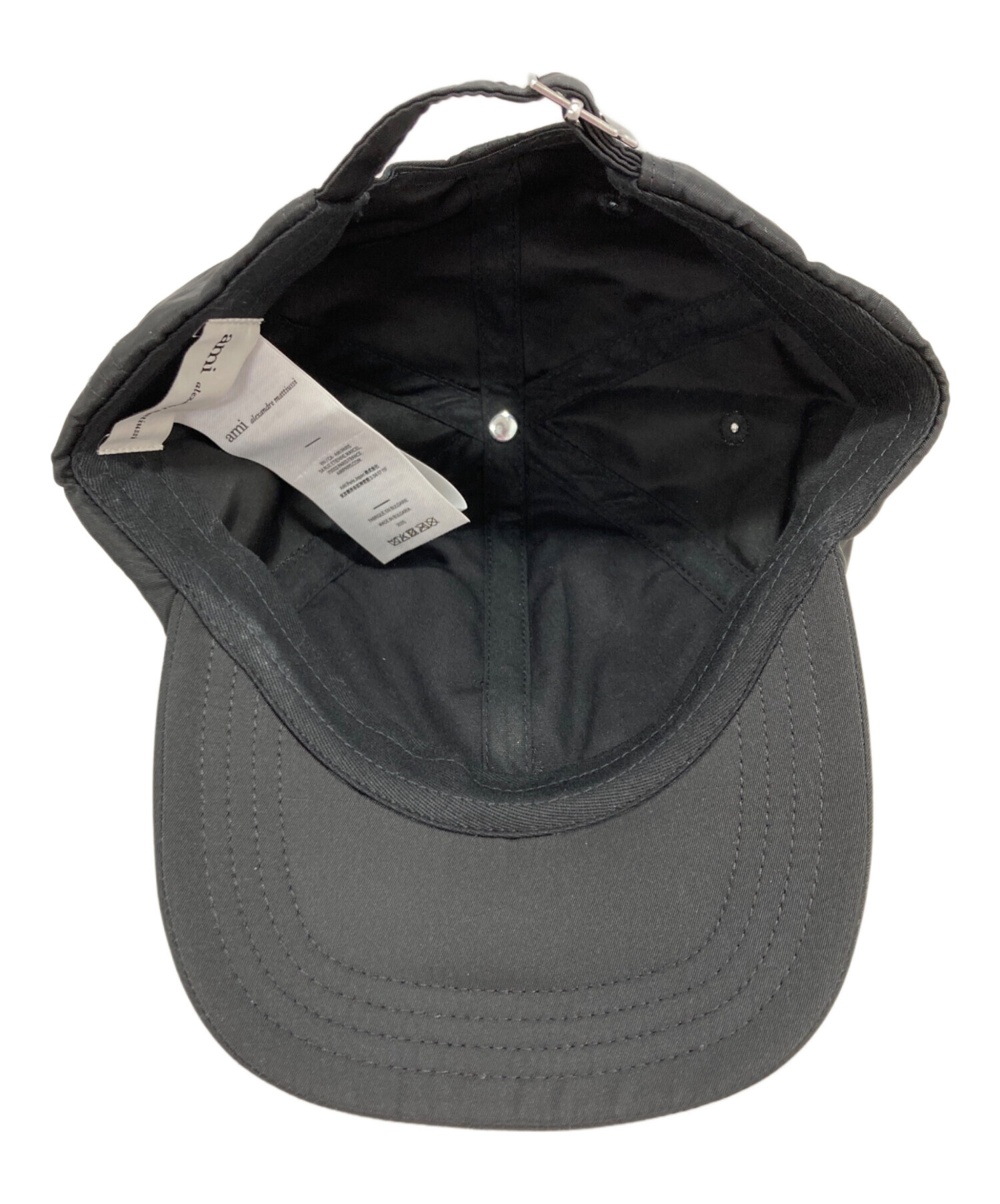 〔美品〕AMI PARIS キャップ ブラック　タグあり 中古・古着通販】AMI PARIS (アミ パリス) キャップ ブラック