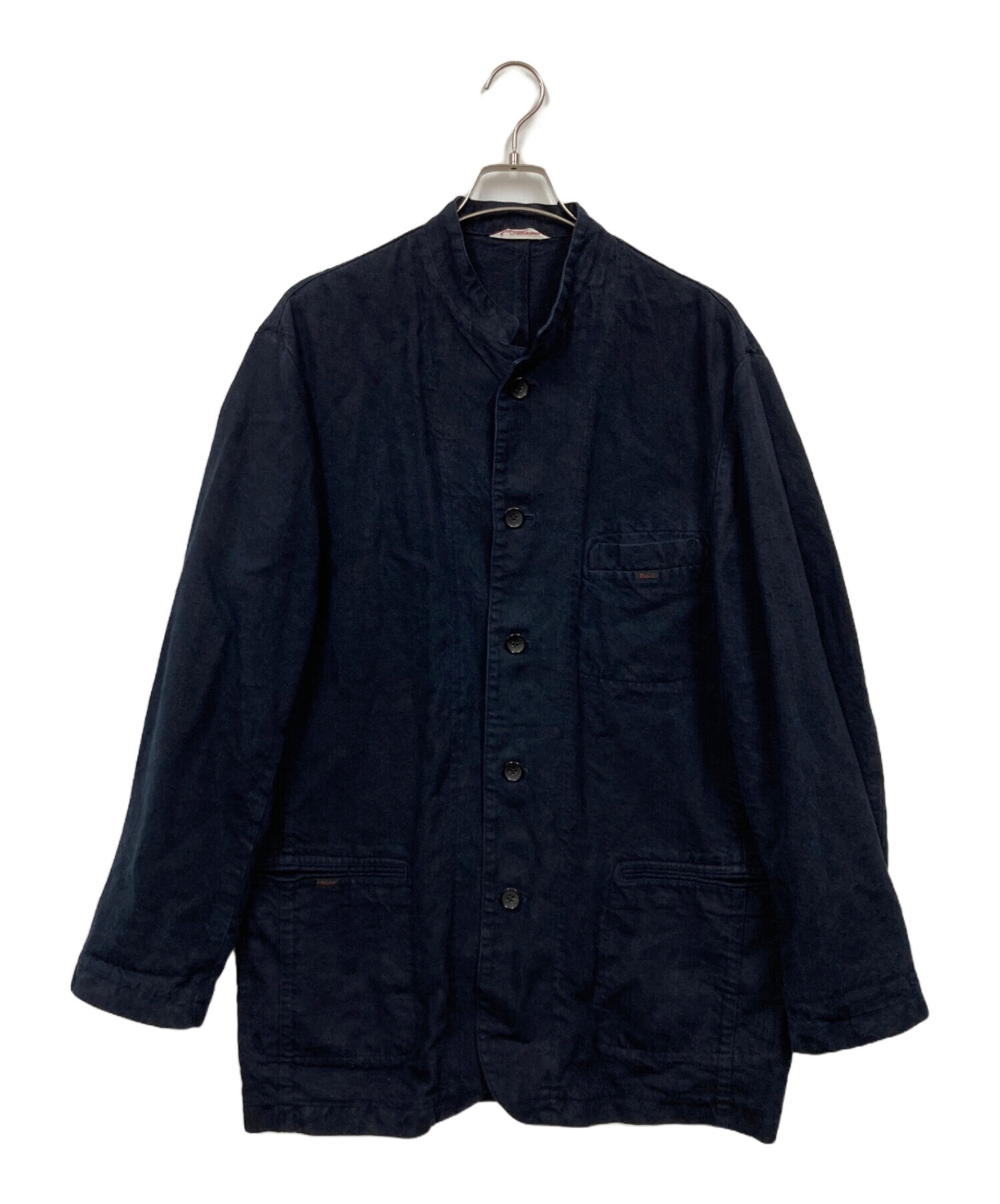 中古・古着通販】PAPAS (パパス) リネンジャケット ネイビー サイズ:M 