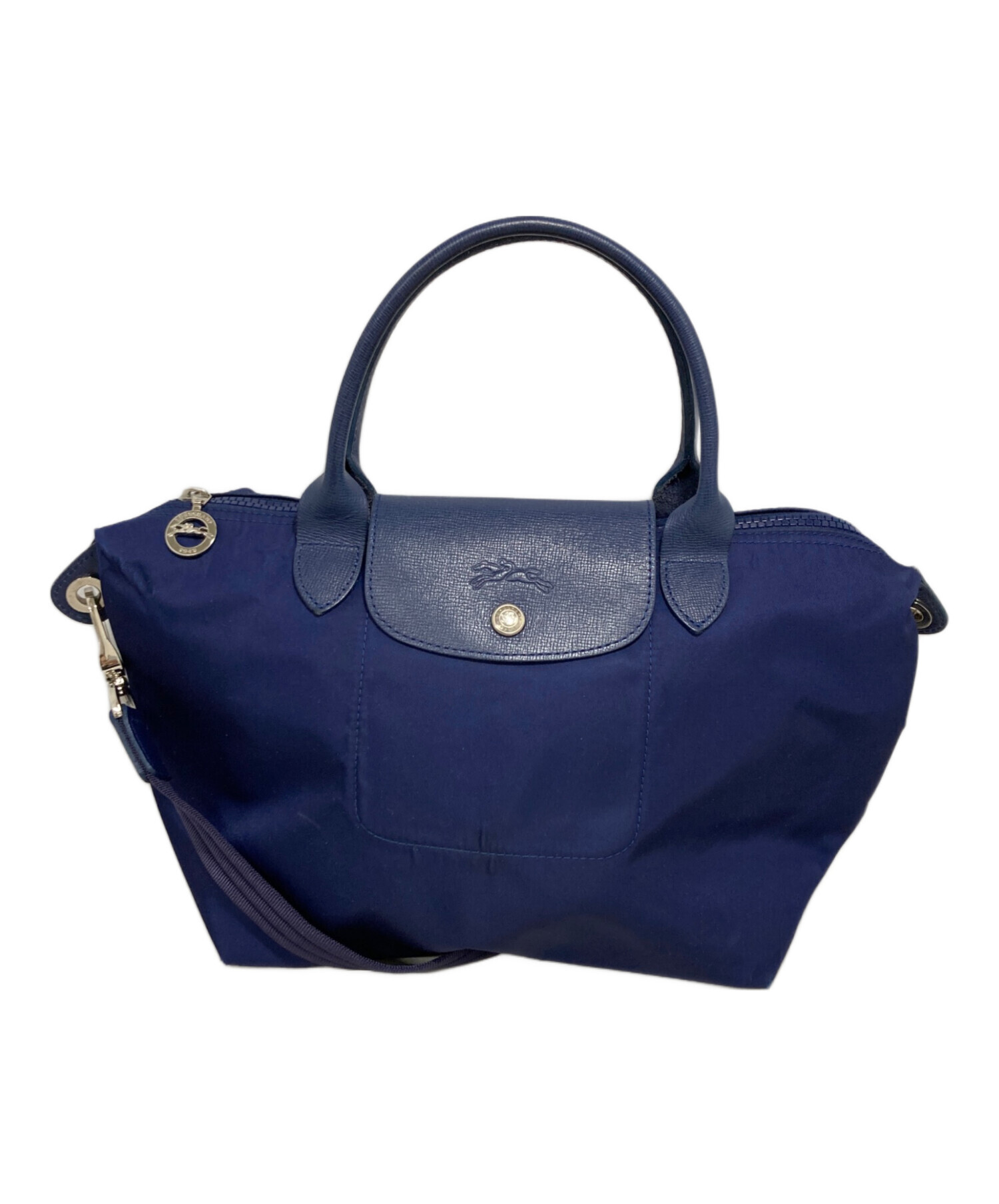 LONGCHAMP ロンシャン ショルダーバッグ - 紺 【古着】【中古】 中古・古着通販】LONGCHAMP (ロンシャン) 2WAYバッグ ネイビー
