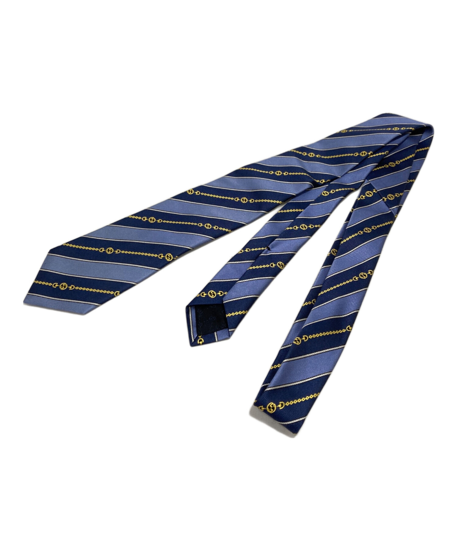 中古・古着通販】GUCCI (グッチ) インターロッキングGGネクタイ ブルー