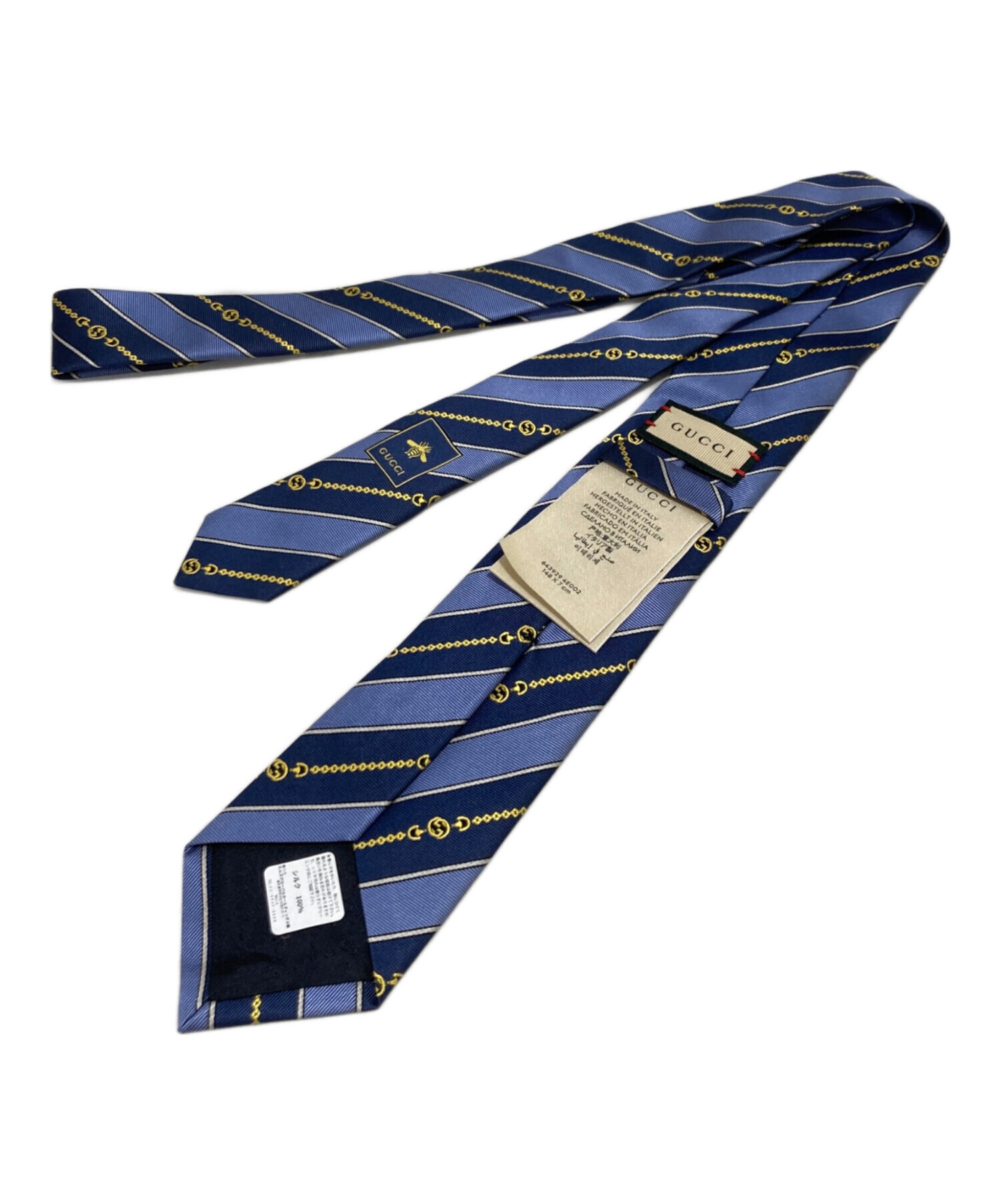 中古・古着通販】GUCCI (グッチ) インターロッキングGGネクタイ ブルー