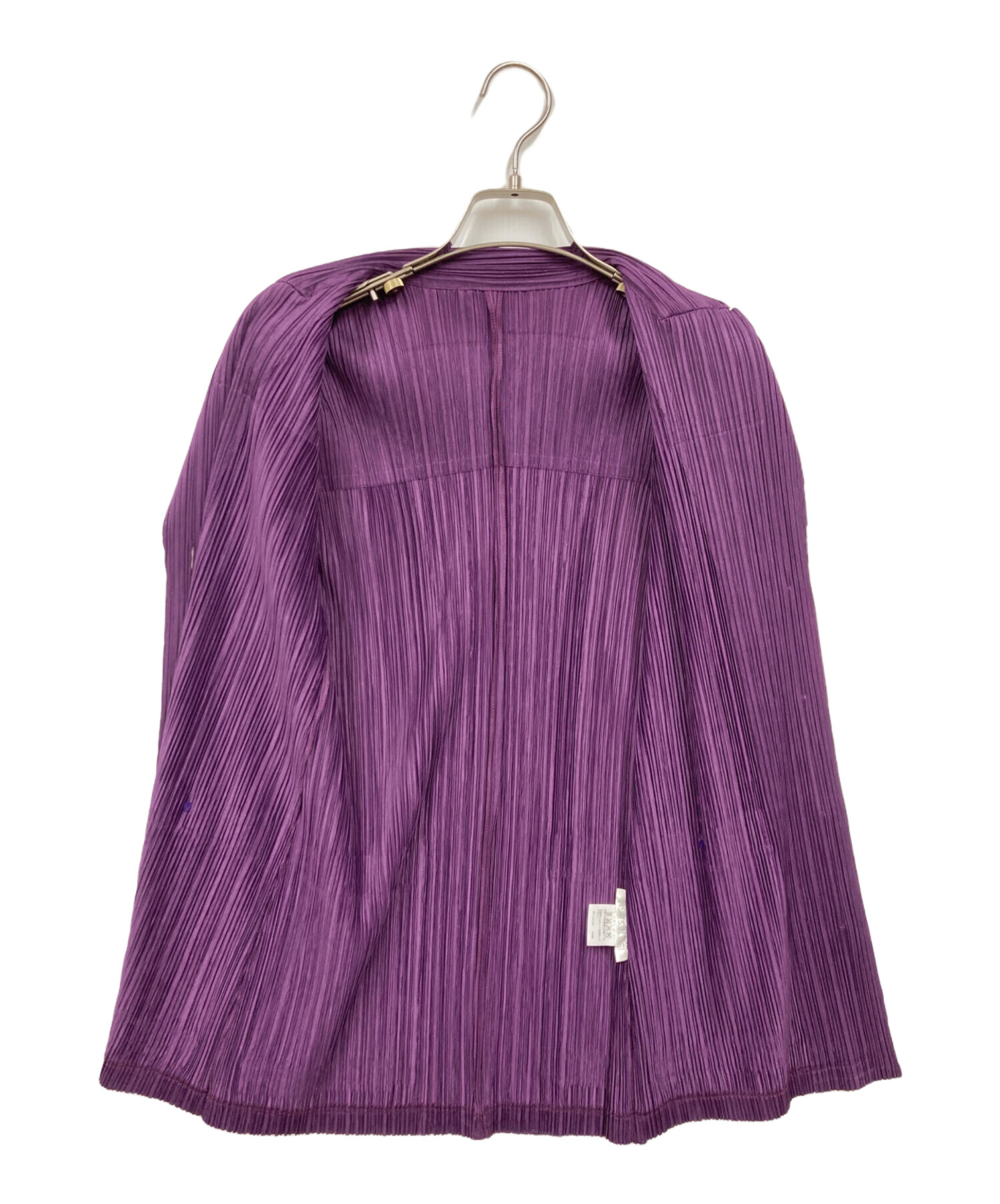 PLEATS PLEASE　テーラードジャケット　パープル　３ 中古・古着通販】PLEATS PLEASE (プリーツプリーズ) シャツ パープル