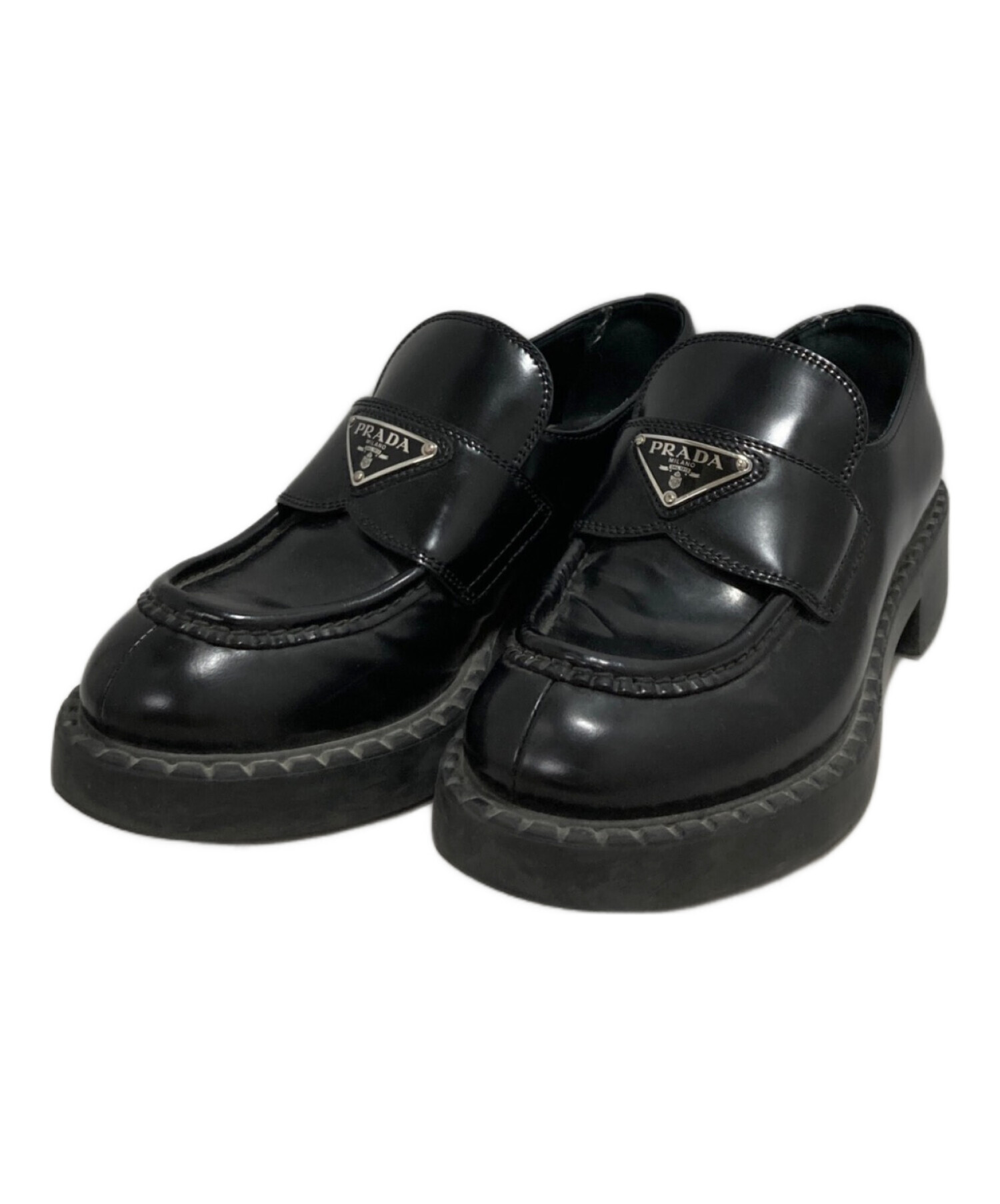 中古・古着通販】PRADA (プラダ) チョコレート ブラッシュドレザー
