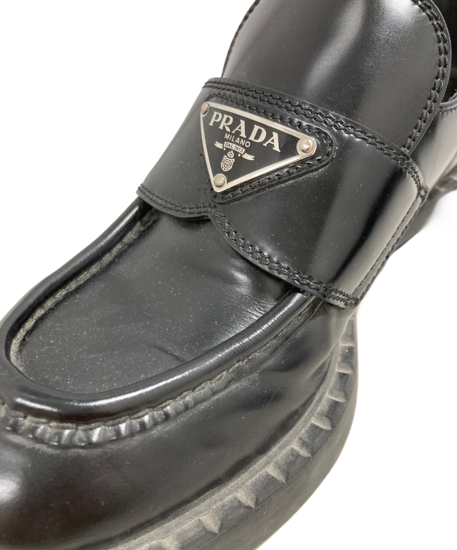 中古・古着通販】PRADA (プラダ) チョコレート ブラッシュドレザー