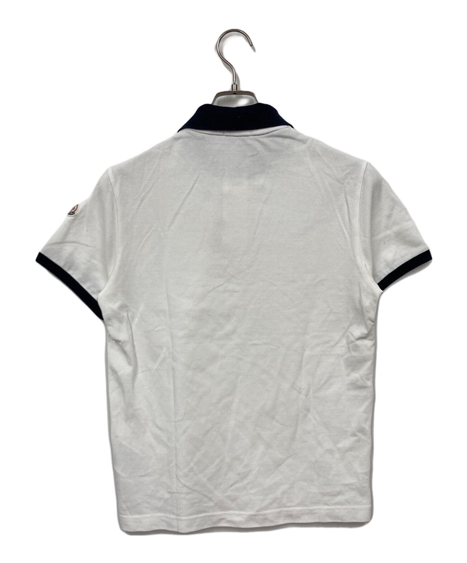 中古・古着通販】MONCLER (モンクレール) ポロシャツ ホワイト サイズ