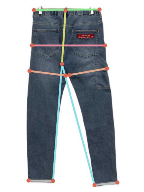 E*様 【未使用品】 HUMANMADE ストレート デニム パンツ 28 in 中古・古着通販】HUMAN MADE (ヒューマンメイド) デニムパンツ スカイ