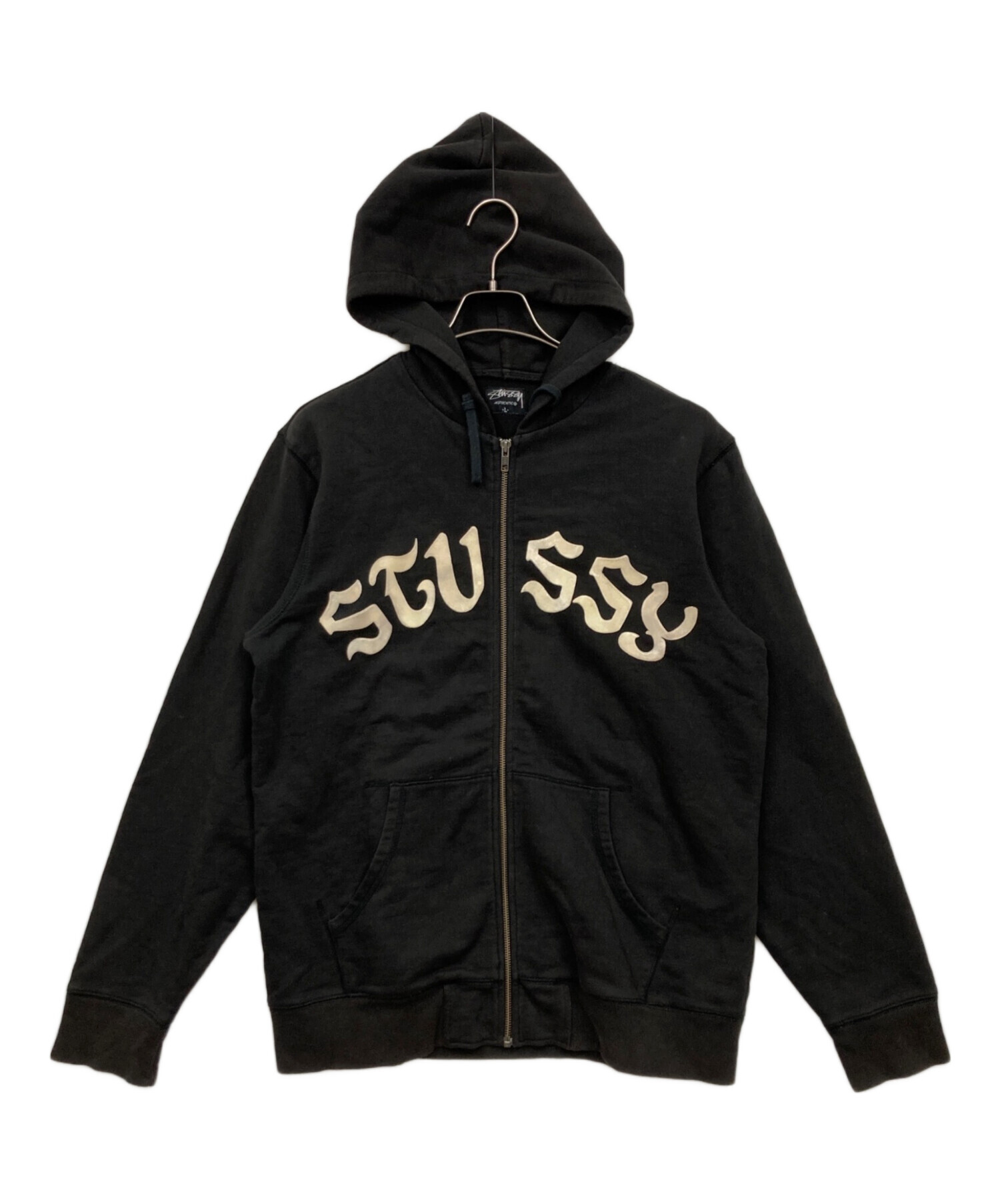 【Stüssy】ステューシー バックロゴ パーカー フーディー Mサイズ 古着 stussy ステューシー パーカー バックロゴ プリントロゴ キノコ
