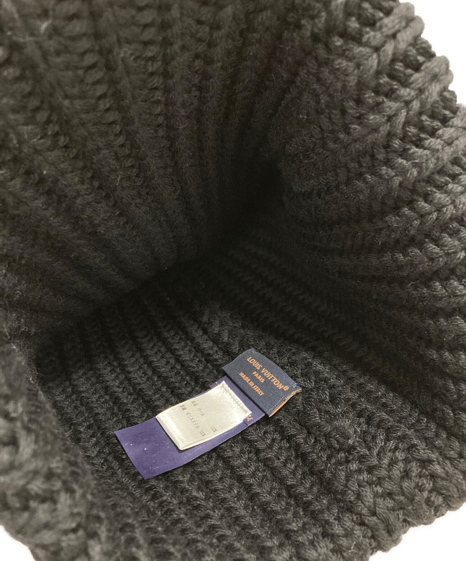 中古・古着通販】LOUIS VUITTON (ルイ ヴィトン) ニット帽 ブラック