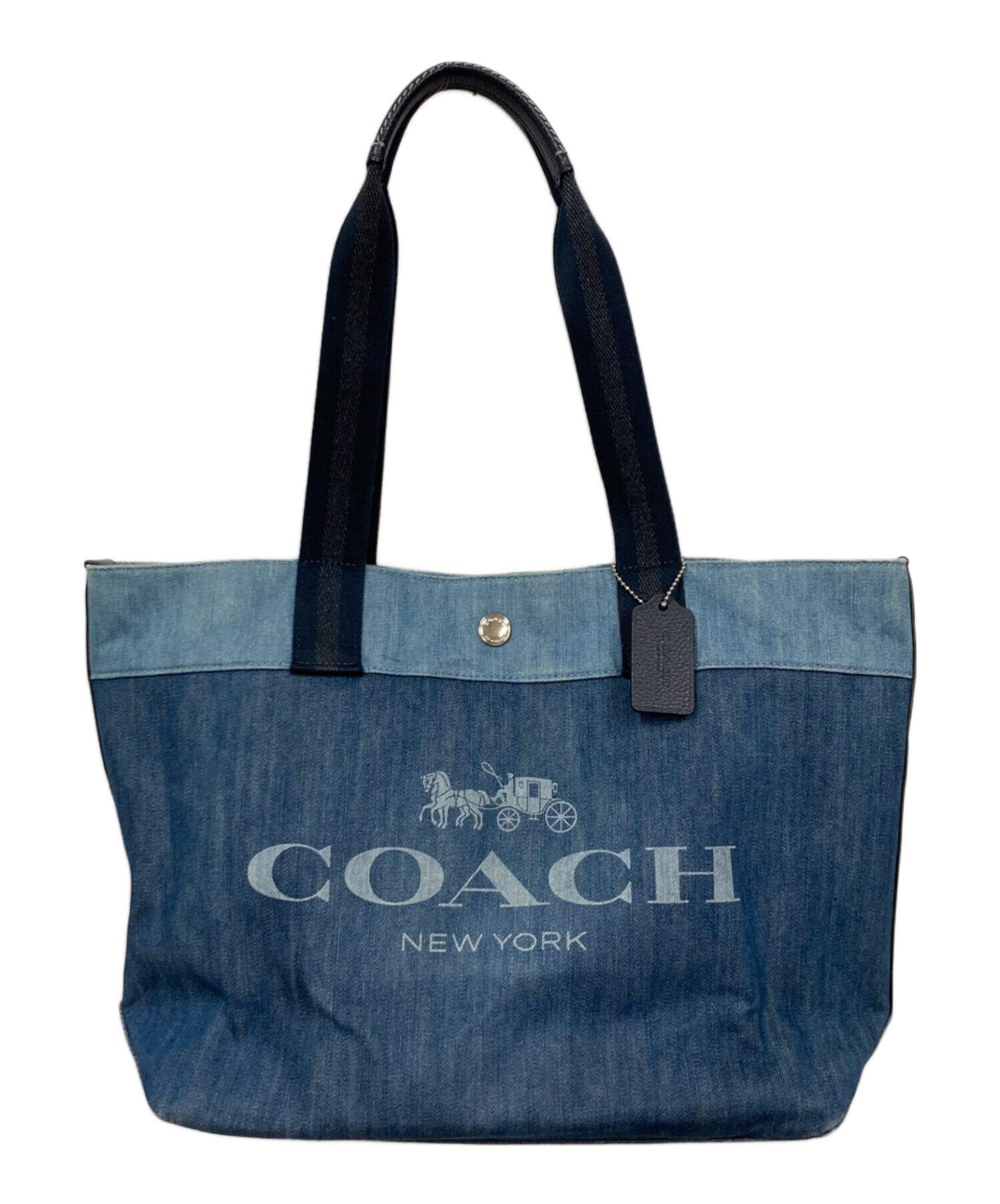 中古・古着通販】COACH (コーチ) デニムトートバッグ インディゴ