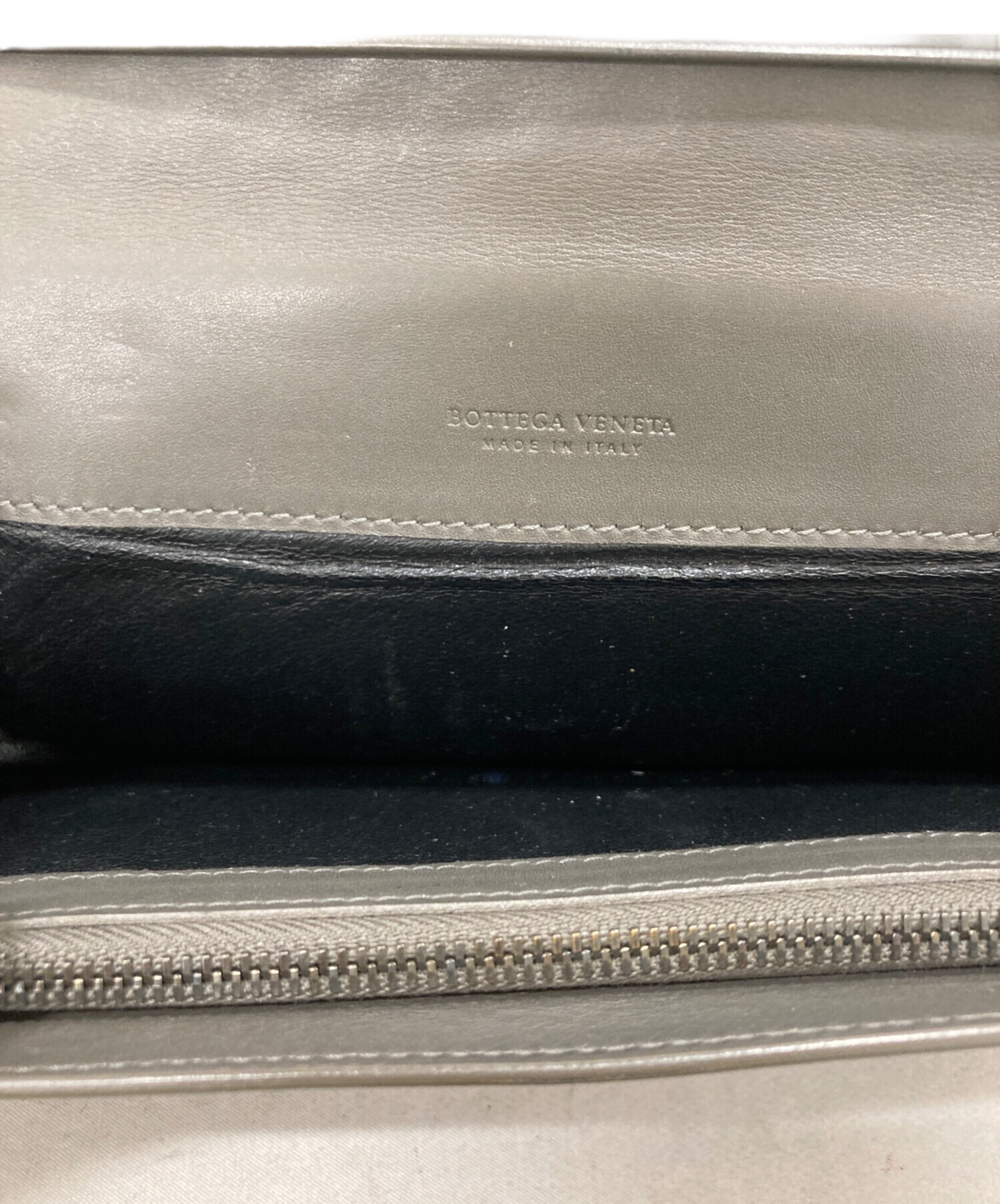 中古・古着通販】BOTTEGA VENETA (ボッテガベネタ) 長財布 グレー