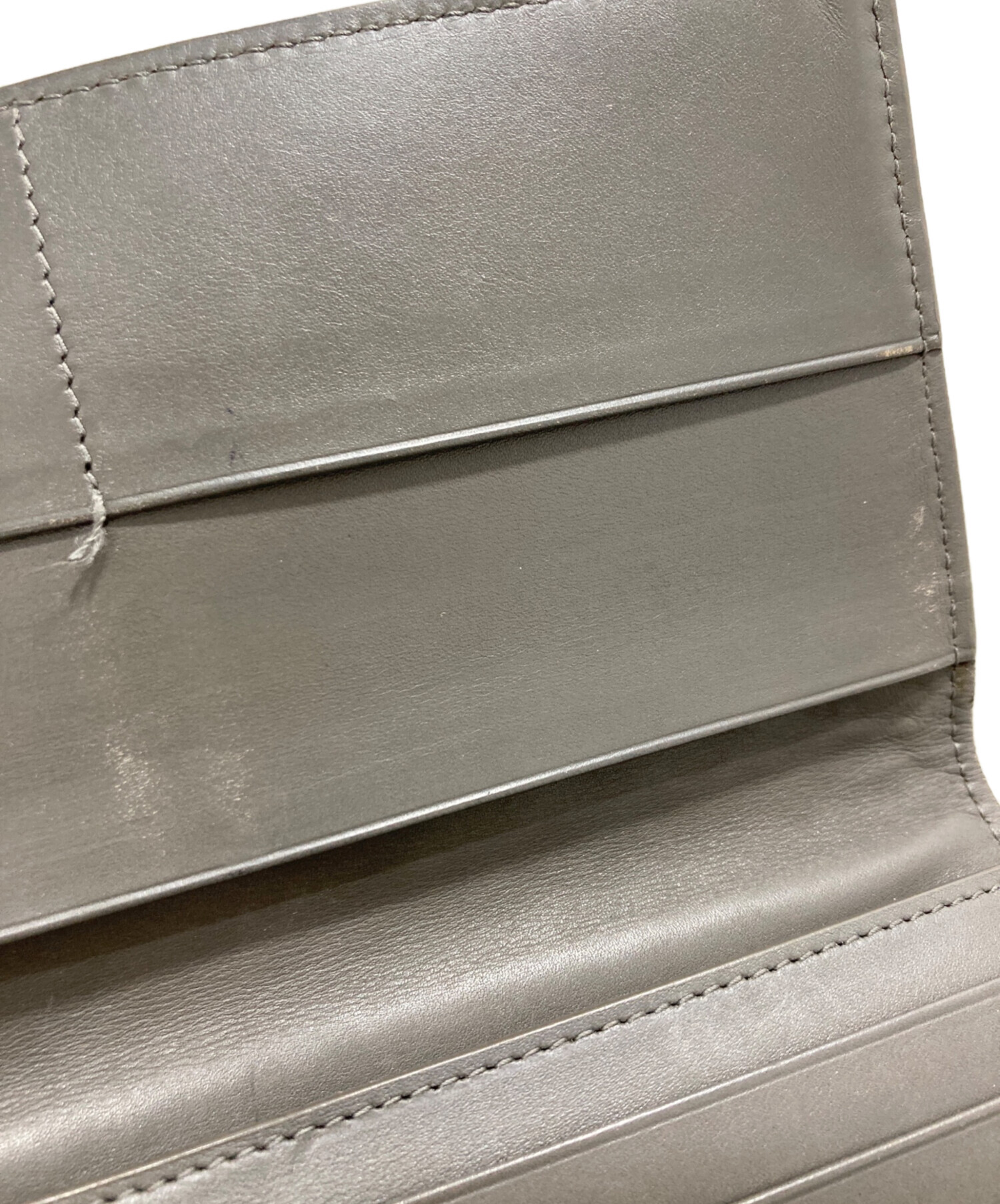 中古・古着通販】BOTTEGA VENETA (ボッテガベネタ) 長財布 グレー