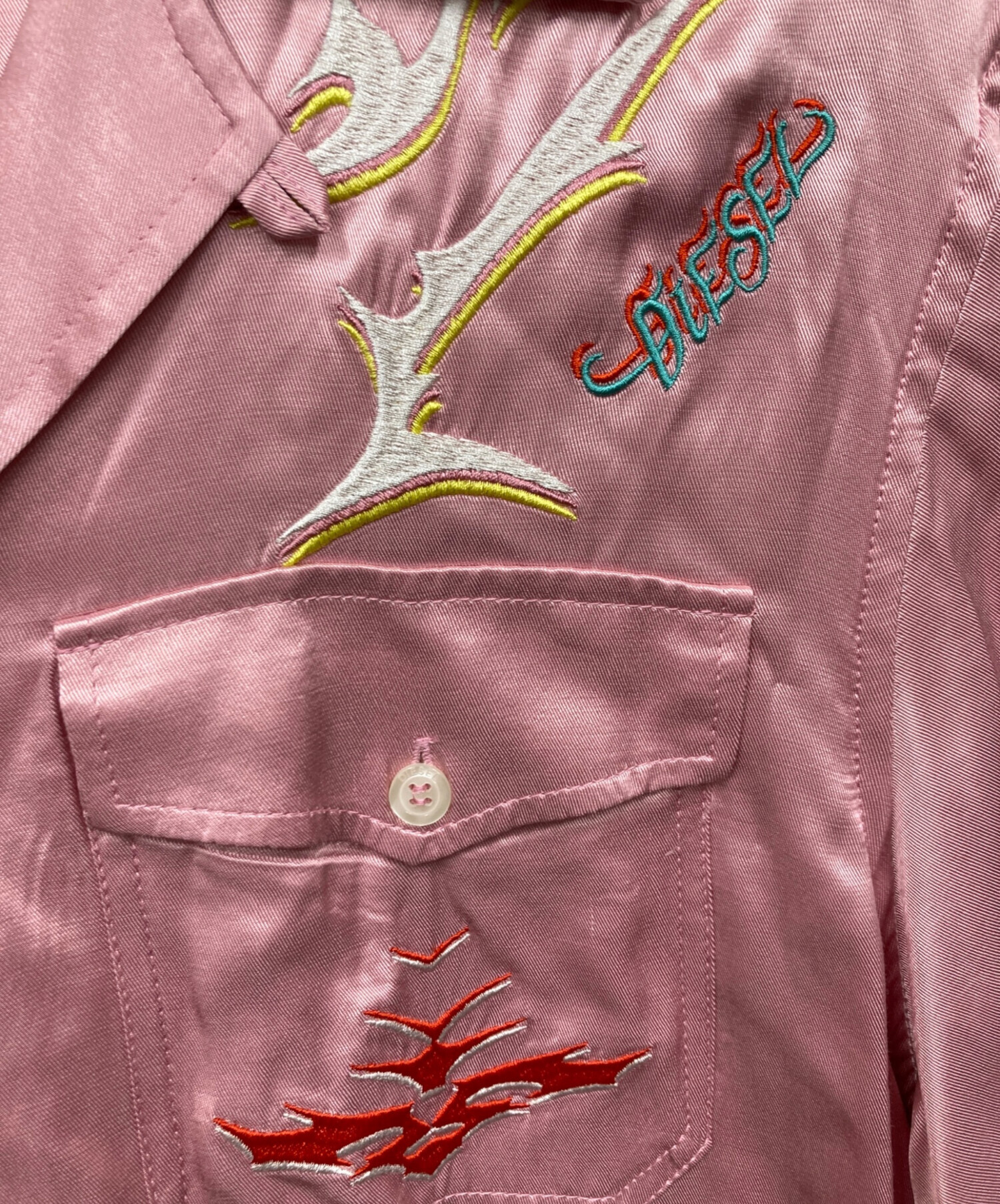 DIESEL - DIESEL ディーゼル ベスト XS ピンク 【古着】【中古】【送料無料】 【古着】【中古】 中古・古着通販】DIESEL (ディーゼル) 半袖シャツ ピンク サイズ:XS
