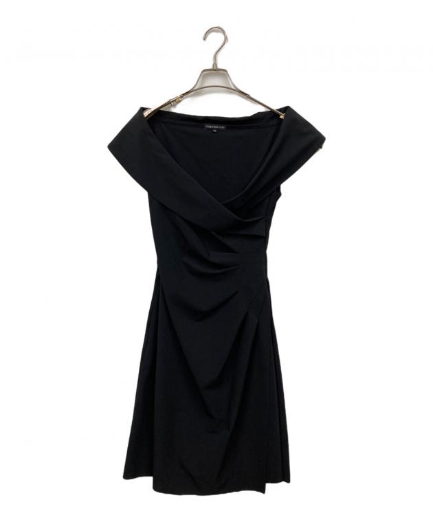 希少！フォクシー　FOXEY NEWYORK 女優襟ワンピース　40ブラック 中古・古着通販】FOXEY NEWYORK (フォクシーニューヨーク) 女優襟