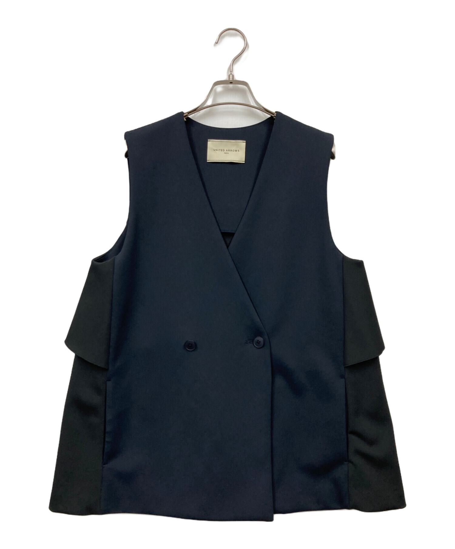 完売品　UNITED ARROWS SPONGY ミドルベスト 38 ネイビー 高評価レビュー ARROWS 中古・古着通販】UNITED ネイビー ベスト38