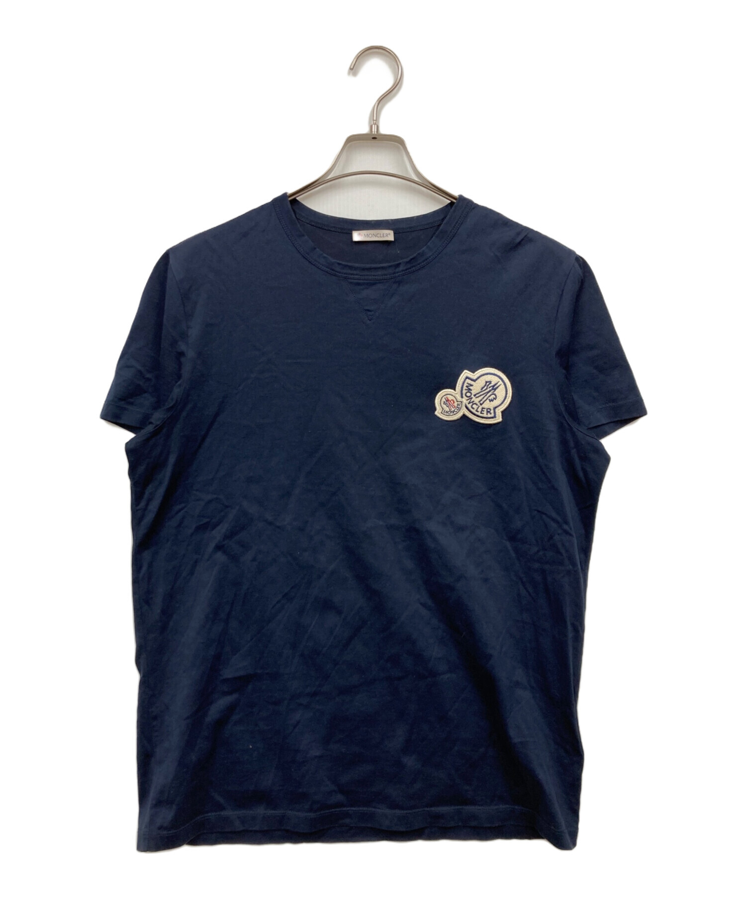 中古・古着通販】MONCLER (モンクレール) Tシャツ ネイビー サイズ:L 