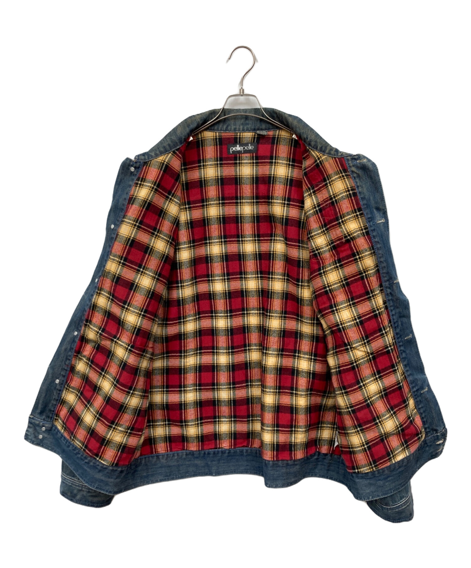 中古・古着通販】pellepelle (ペレペレ) ワッペン デニムジャケット 中古・古着通販】pellepelle (ペレペレ) ワッペン デニムジャケット