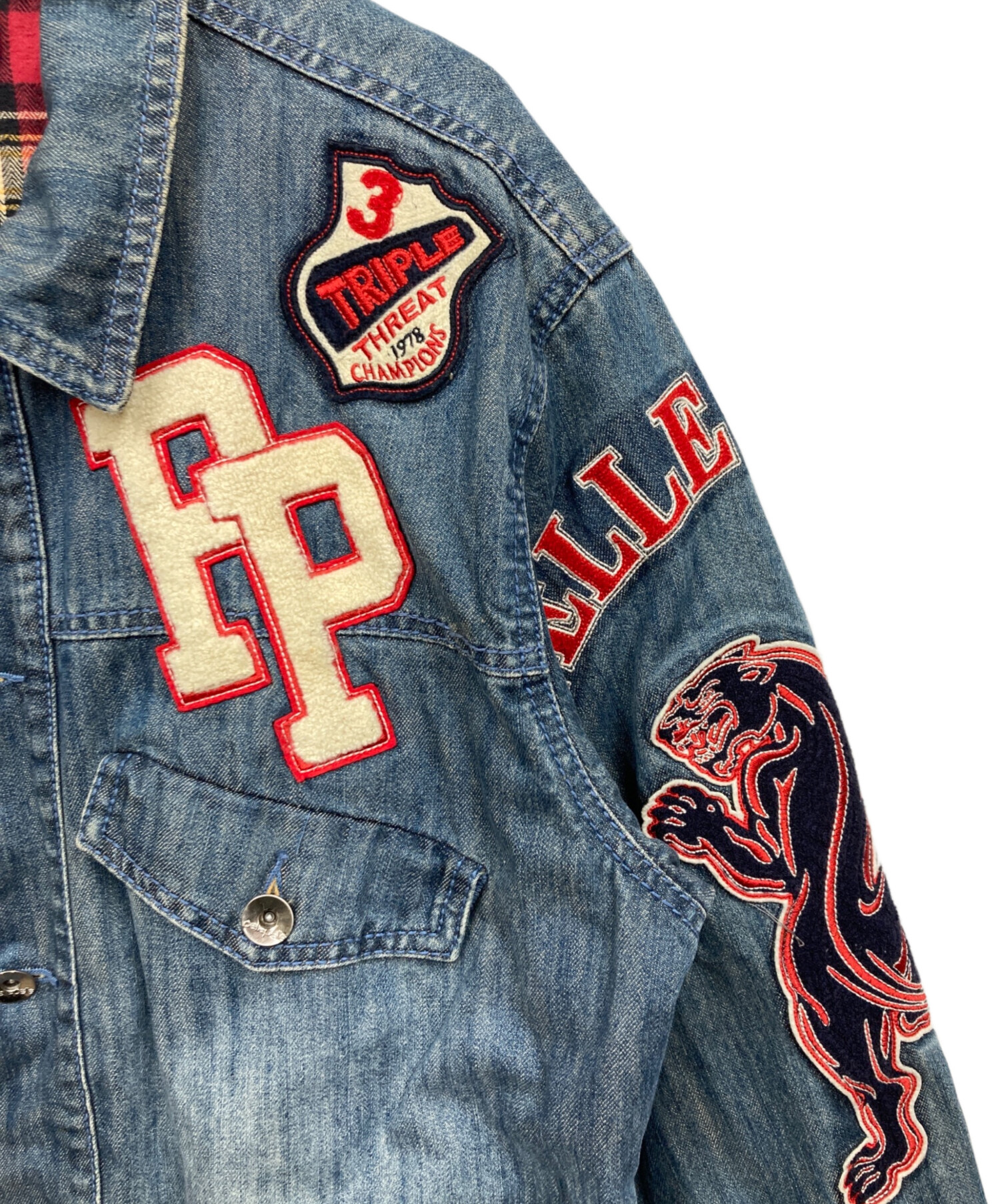 中古・古着通販】pellepelle (ペレペレ) ワッペン デニムジャケット