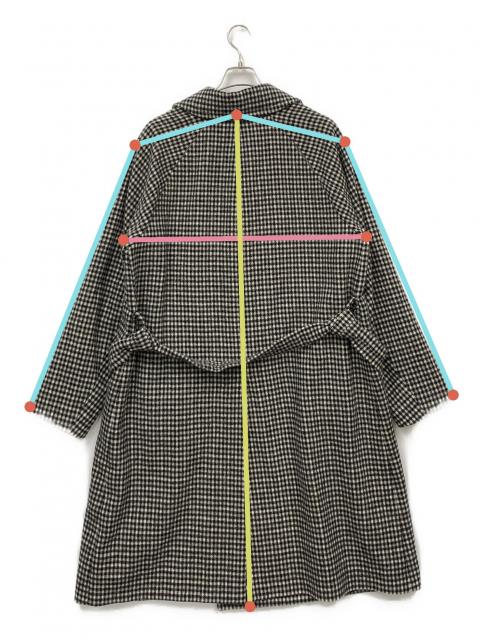 中古・古着通販】Hevo (イーヴォ) 千鳥格子コート グレー サイズ:46