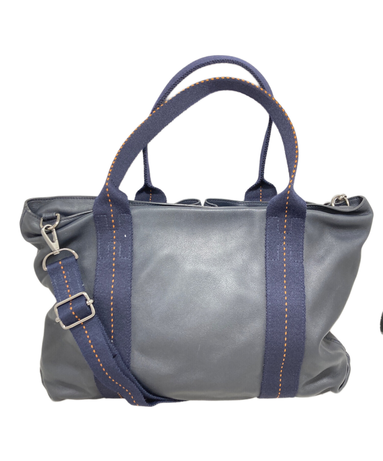 HERMES　エルメスキャラバンホリゾンタル　レザー、色ネイビー 中古・古着通販】HERMES (エルメス) キャラバンホリゾンタルMM