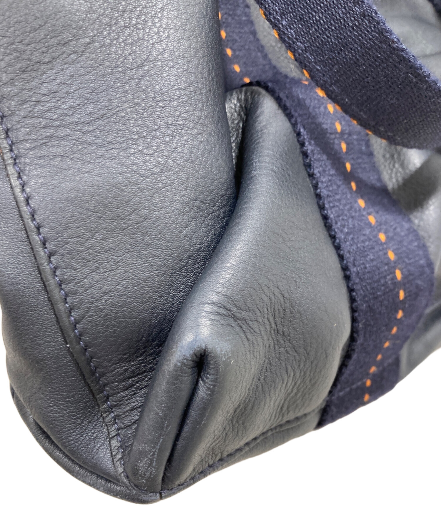 HERMES　エルメスキャラバンホリゾンタル　レザー、色ネイビー 中古・古着通販】HERMES (エルメス) キャラバンホリゾンタルMM