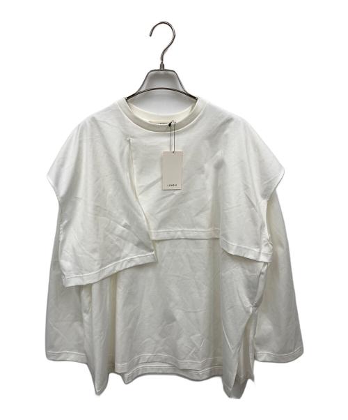 ポンチ L/A ローヘン　クルーネックプレーンカットソー　白 LOHEN ビズ -抗菌-（Tシャツ/カットソー カットソー クルーネック トップス
