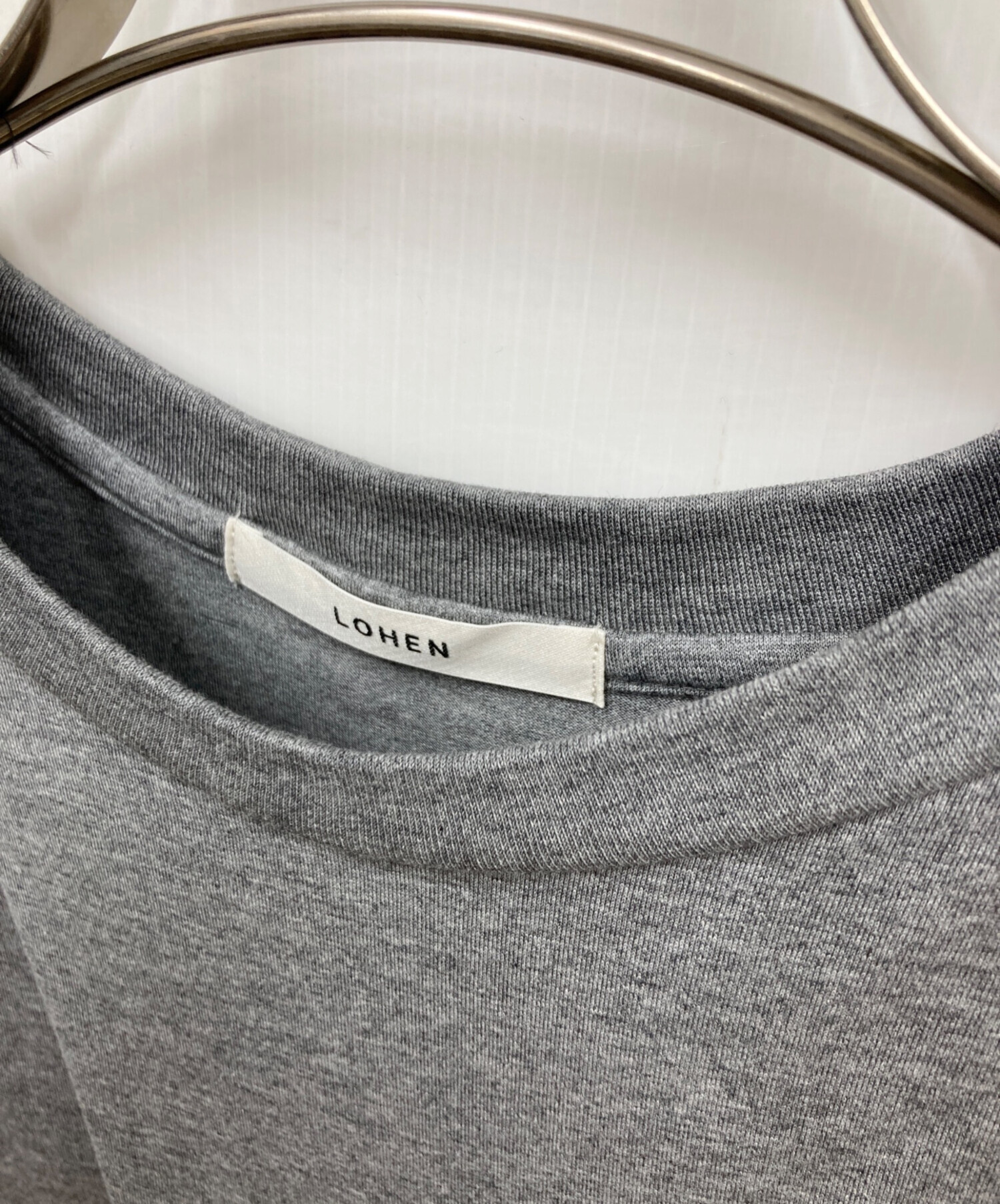 中古・古着通販】LOHEN (ローヘン) LAYERED SLIT-T-SHIRT グレー