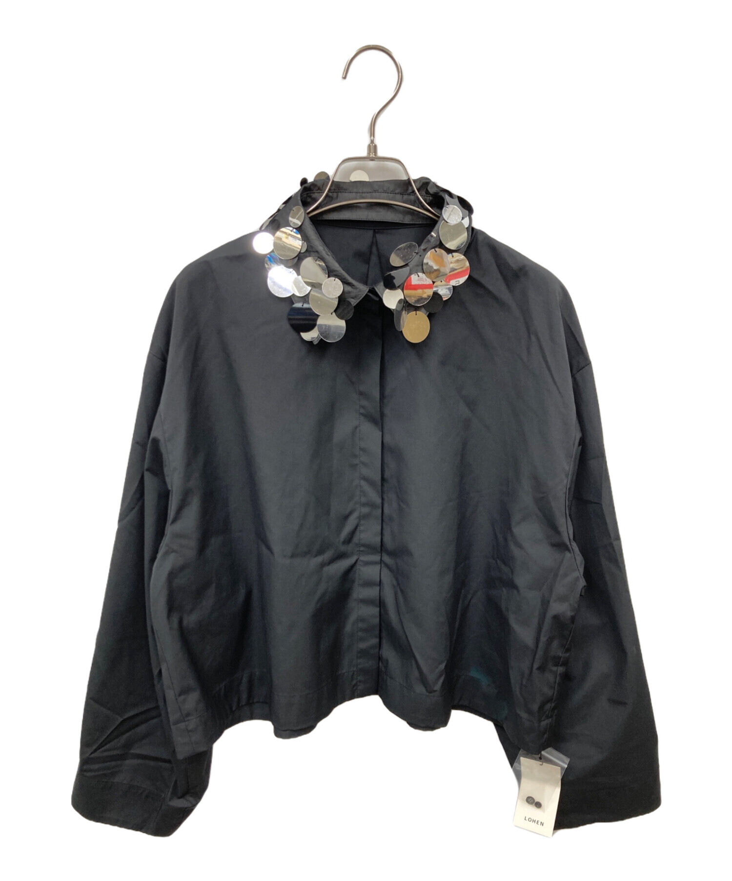 LOHEN ランダムミラーシャツ 中古・古着通販】LOHEN (ローヘン) ランダムミラー2WAYシャツ ブラック