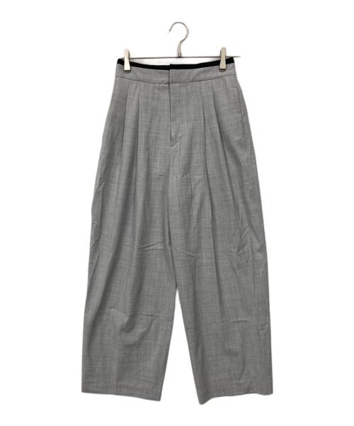 【美品】ローヘンLOHENハイウエスト ワイドパンツ38 中古・古着通販】LOHEN (ローヘン) バイカラー2タックハイウエスト