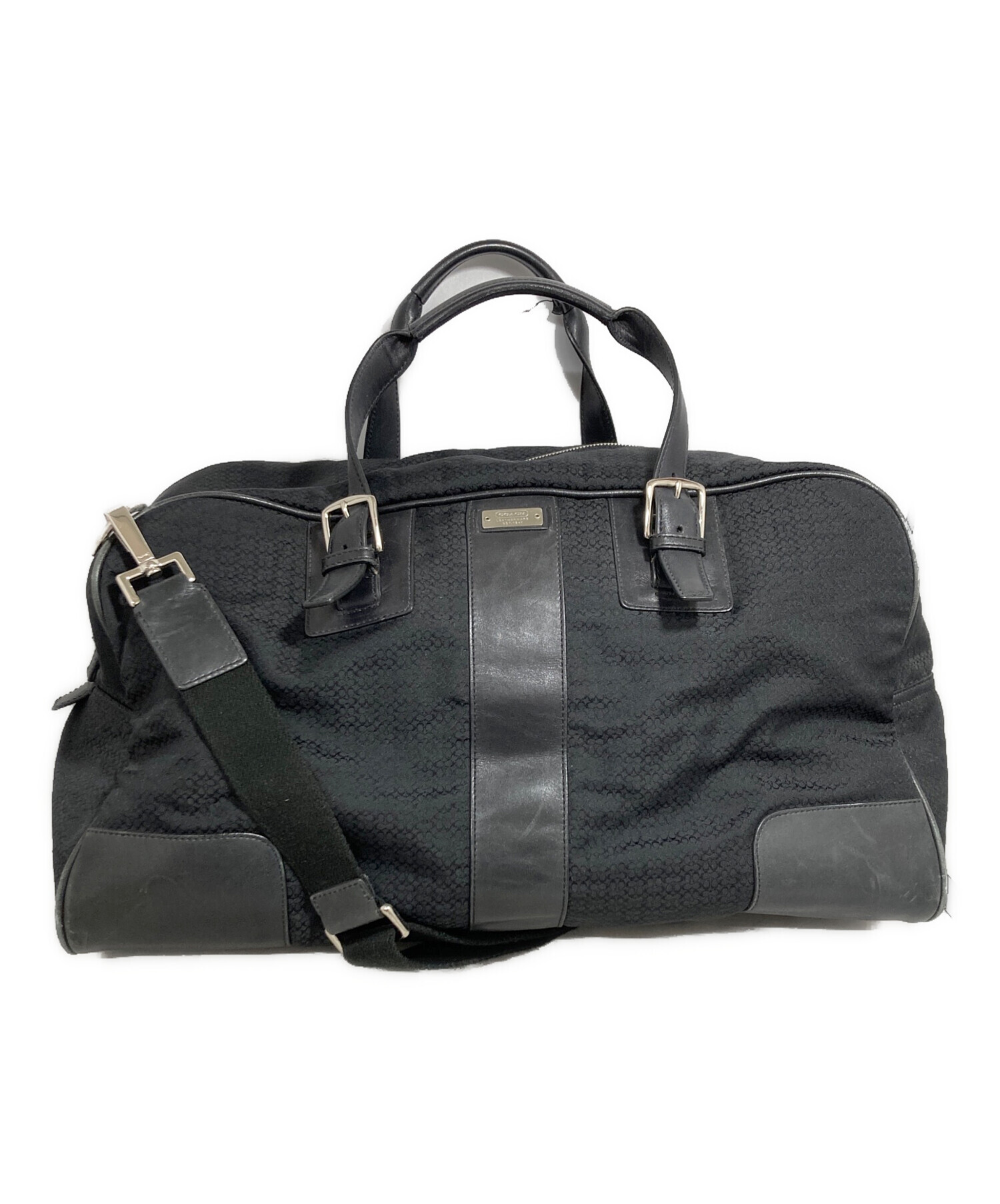 coach シグネチャー ボストンバッグ 中古・古着通販】COACH (コーチ) マイクロシグネチャー ボストンバッグ