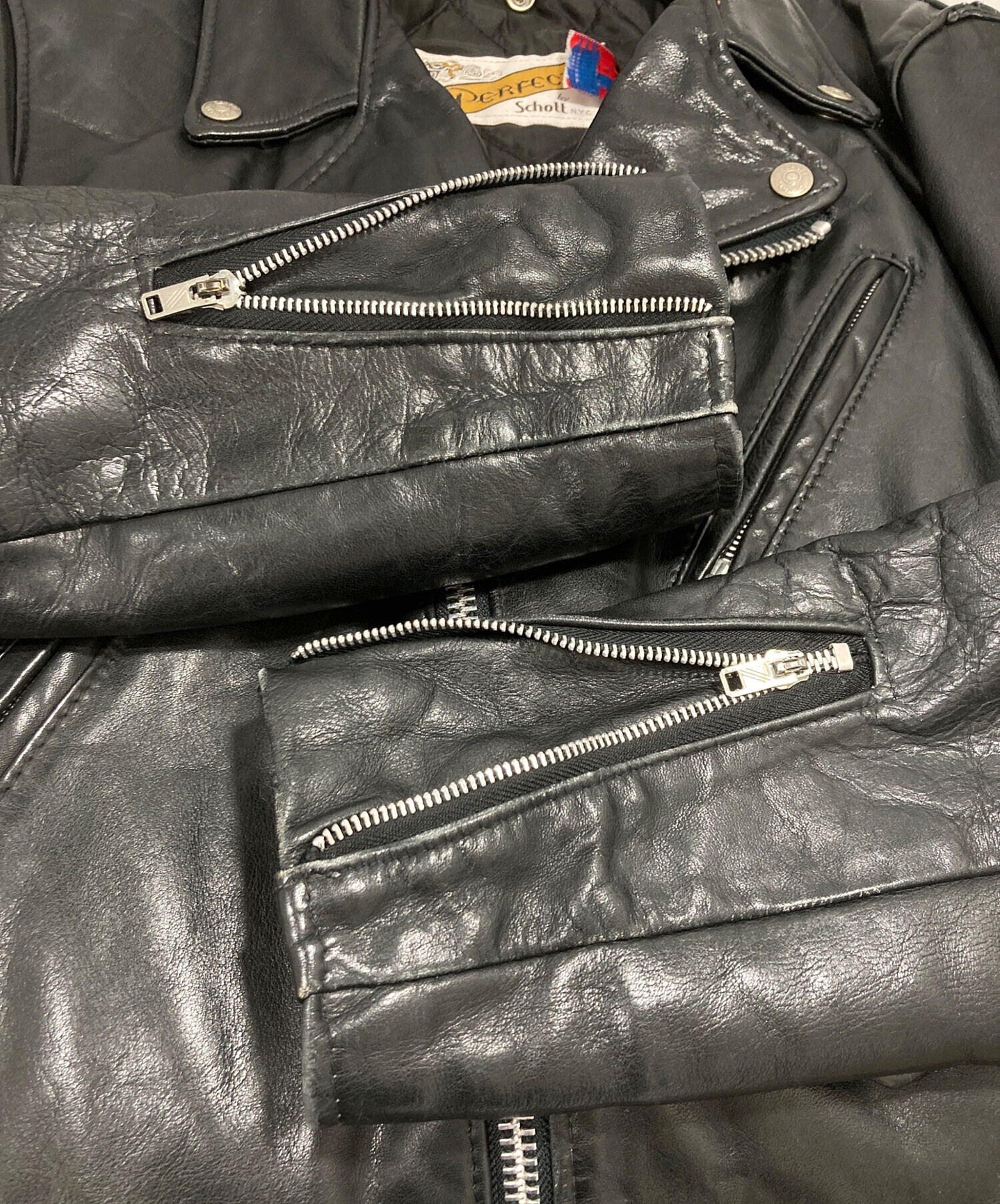 Schott Perfecto ブラックレザーライダースジャケット 36 Schott Men's Classic Perfecto® Leather Motorcycle Jacket - Frank's